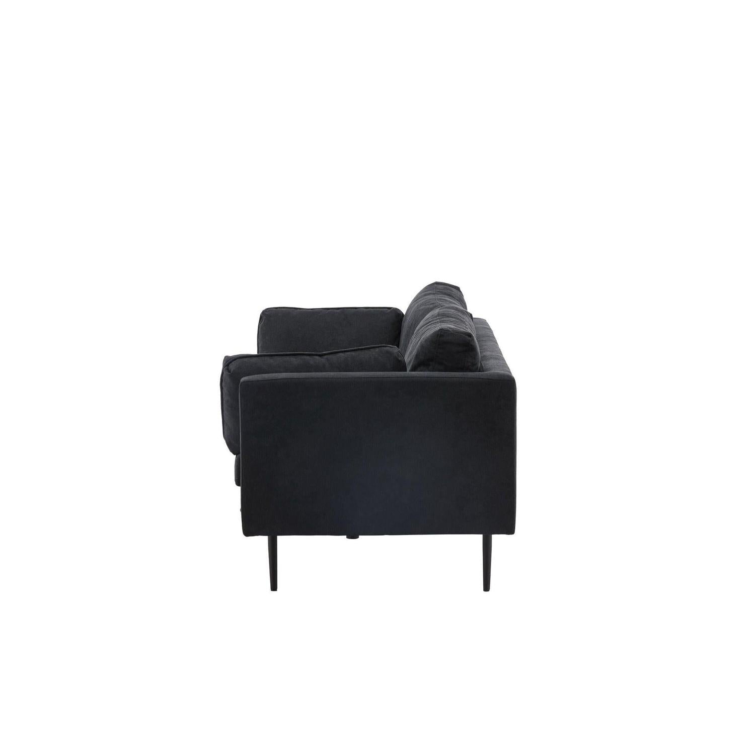3-Sitzer Sofa Boom aus Leinen - Schwarz-3-Sitzer Sofas-Venture Home-le canapé