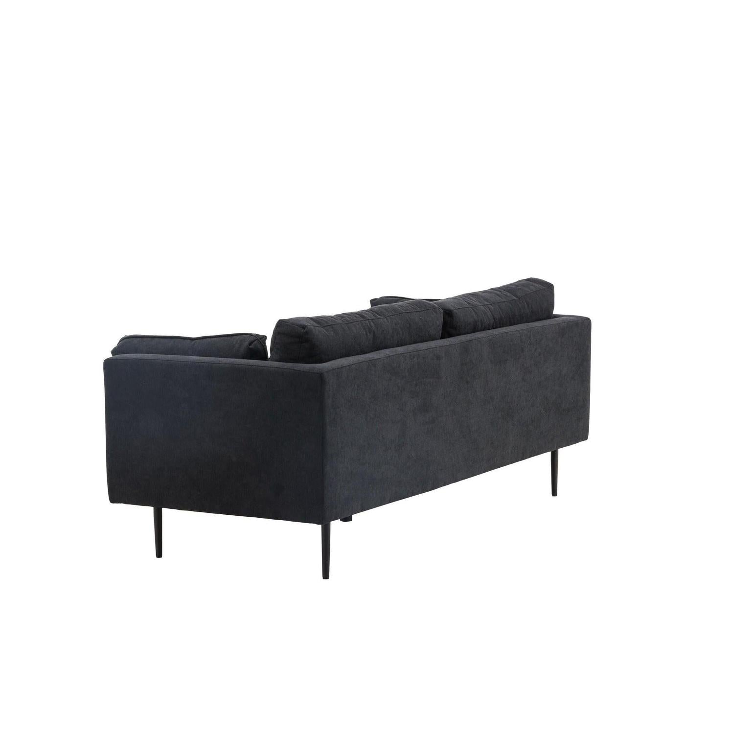 3-Sitzer Sofa Boom aus Leinen - Schwarz-3-Sitzer Sofas-Venture Home-le canapé