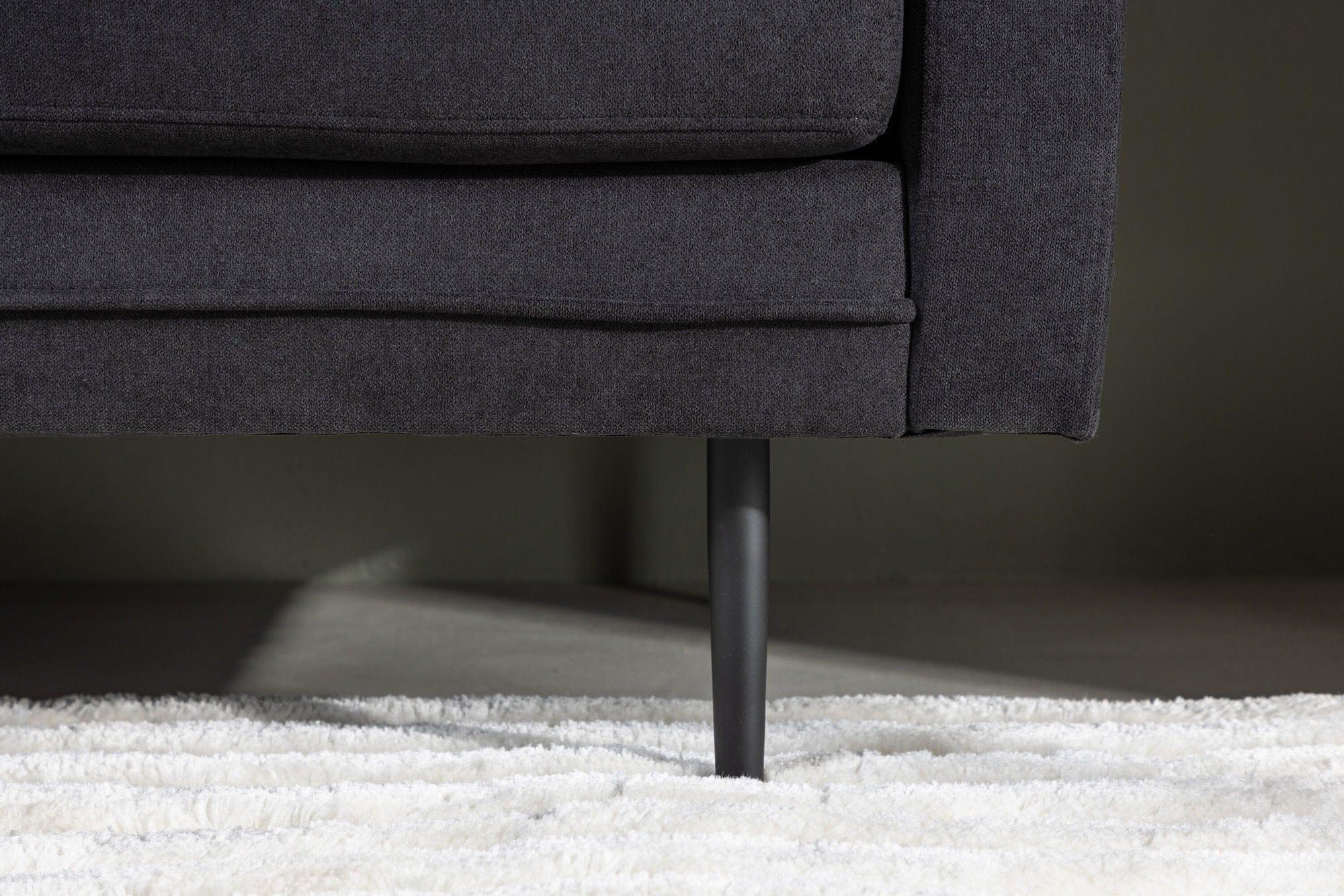 3-Sitzer Sofa Boom aus Leinen - Schwarz-3-Sitzer Sofas-Venture Home-le canapé
