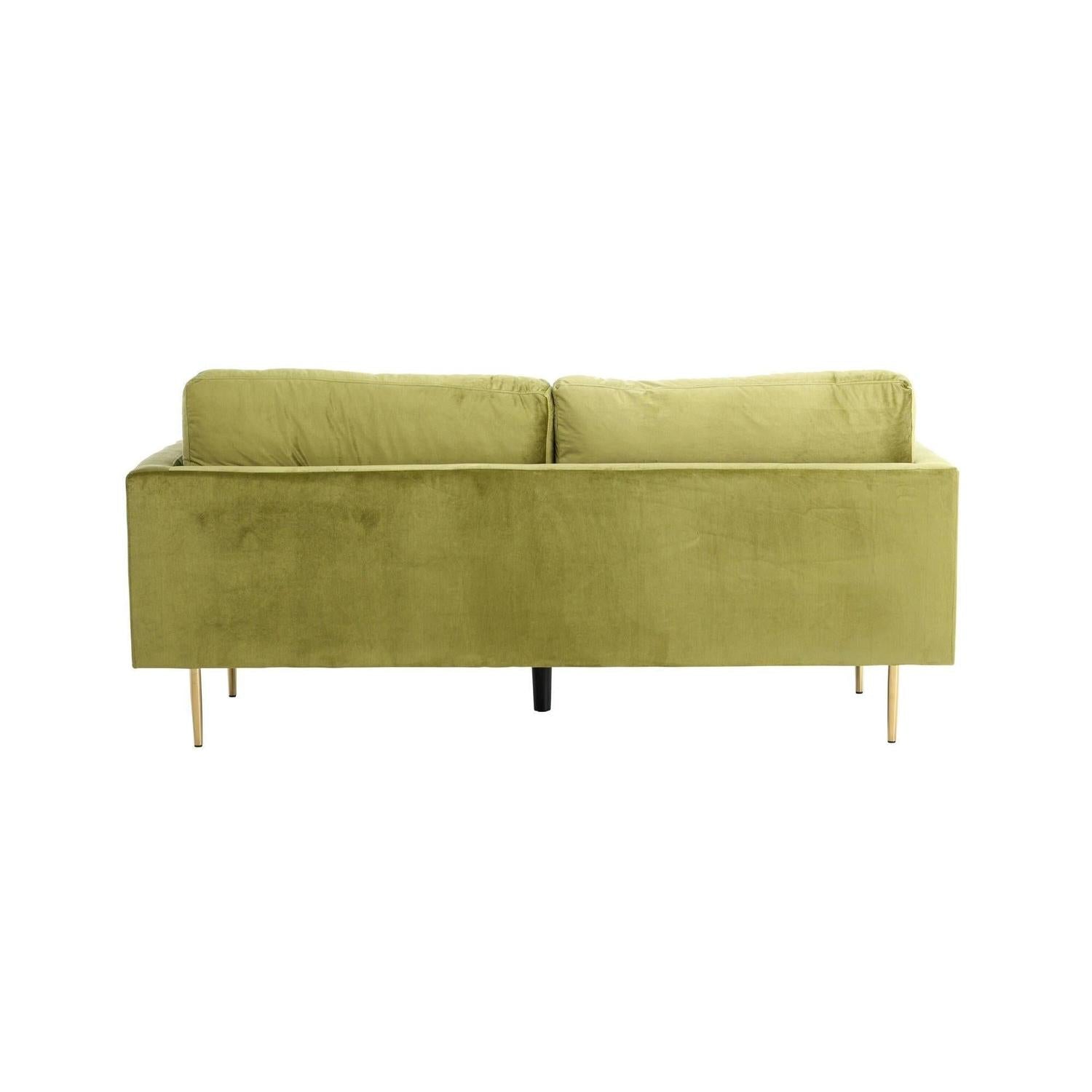 3-Sitzer Sofa Boom aus Samt - Grün-3-Sitzer Sofa-Venture Home-le canapé
