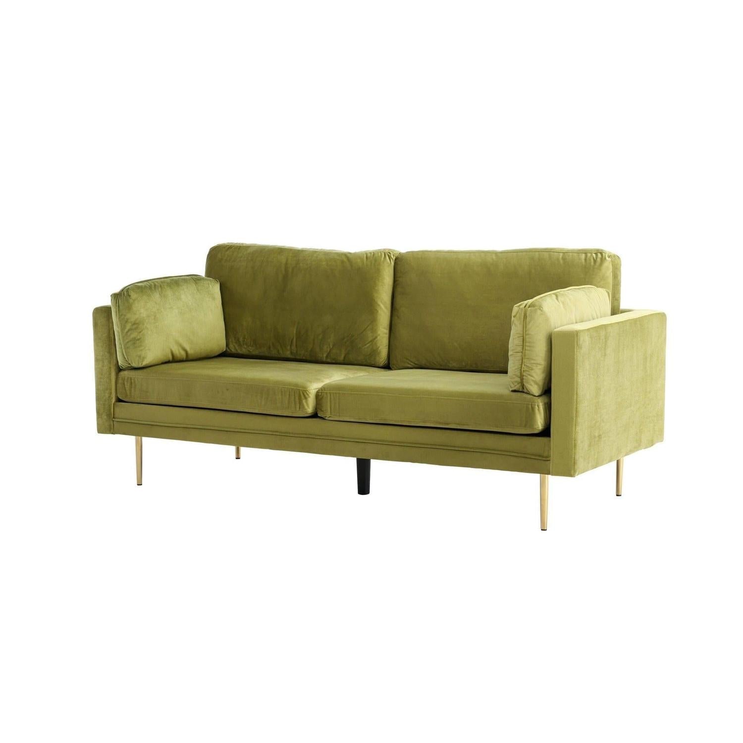 3-Sitzer Sofa Boom aus Samt - Grün-3-Sitzer Sofas-Venture Home-le canapé
