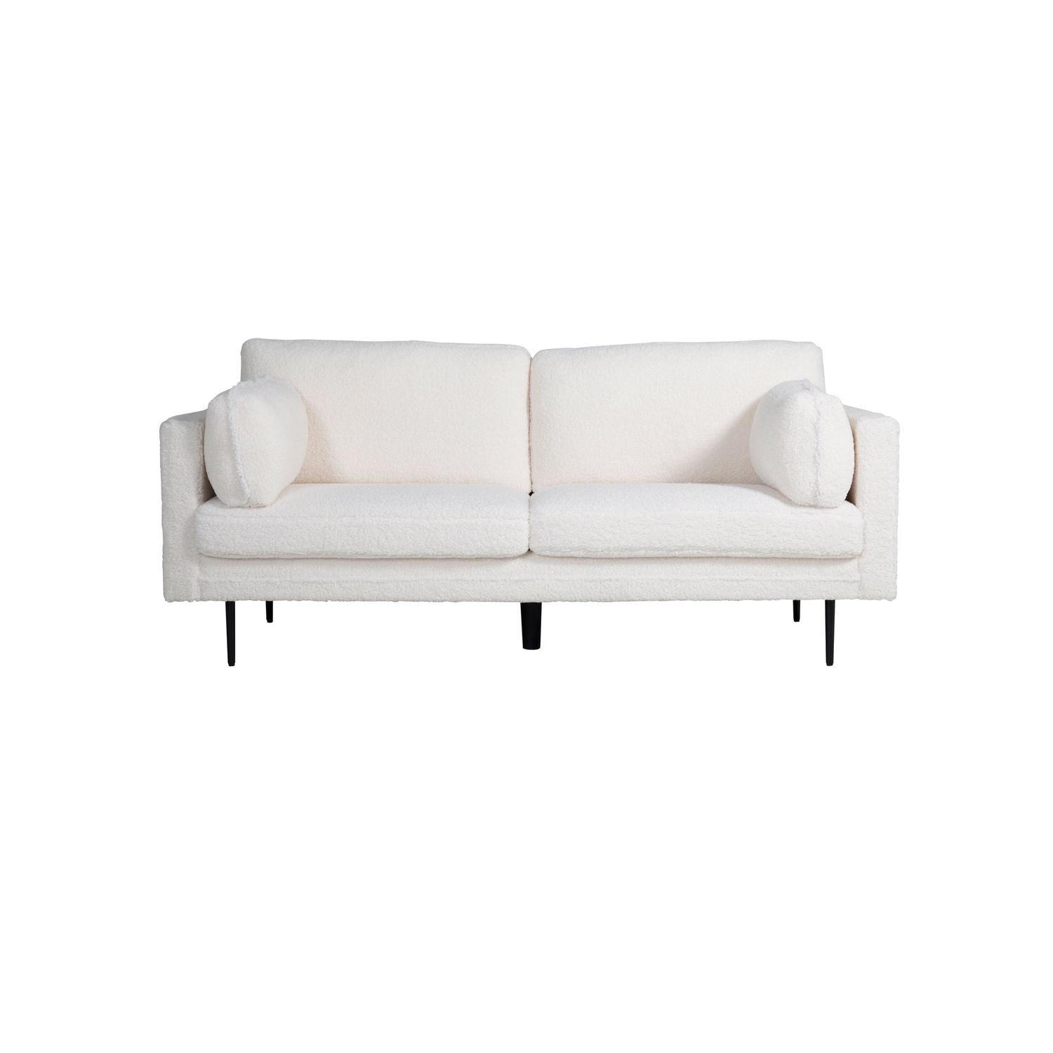 3-Sitzer Sofa Boom aus Teddy Bouclé - Weiß-3-Sitzer Sofas-Venture Home-le canapé