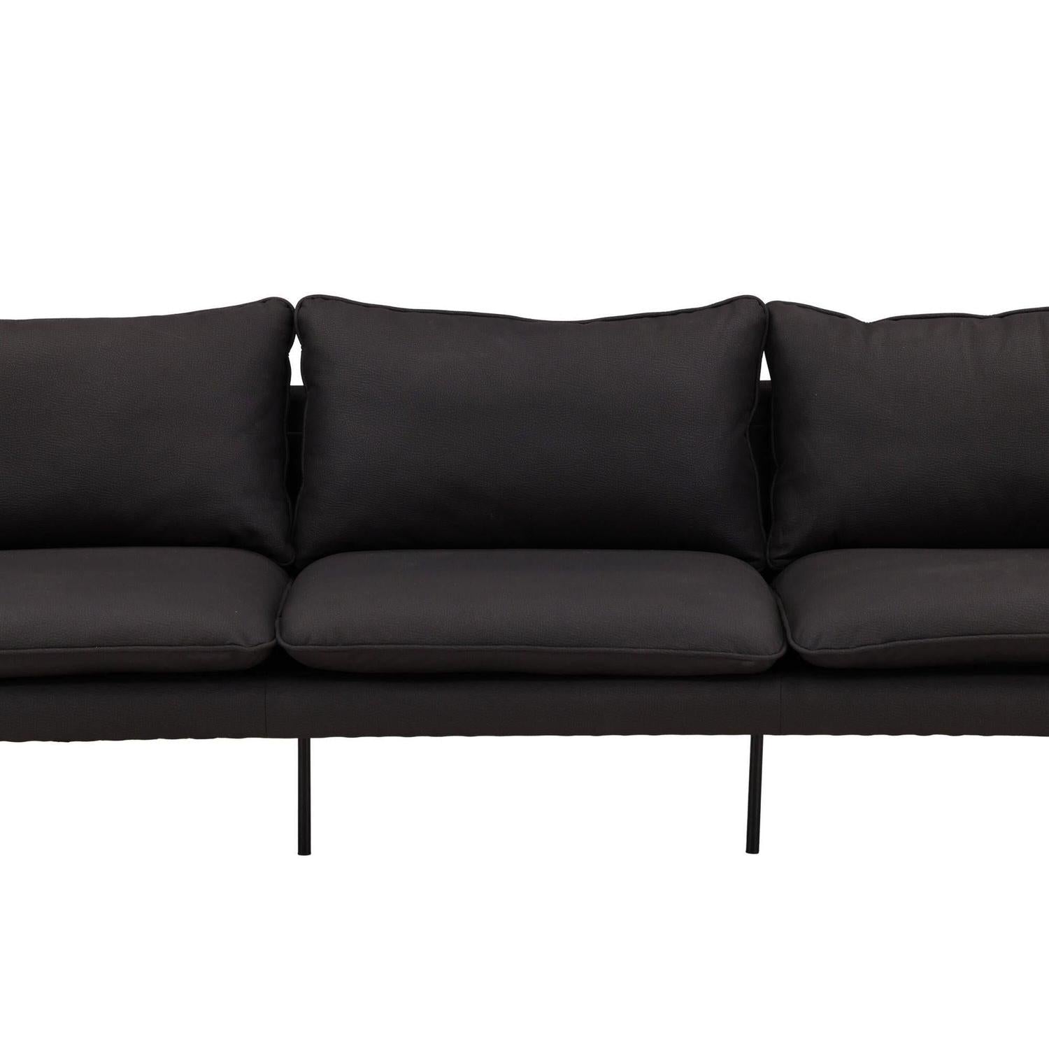 3-Sitzer Sofa Brunskär - Mattschwarz-3-Sitzer Sofa-Vind-le canapé