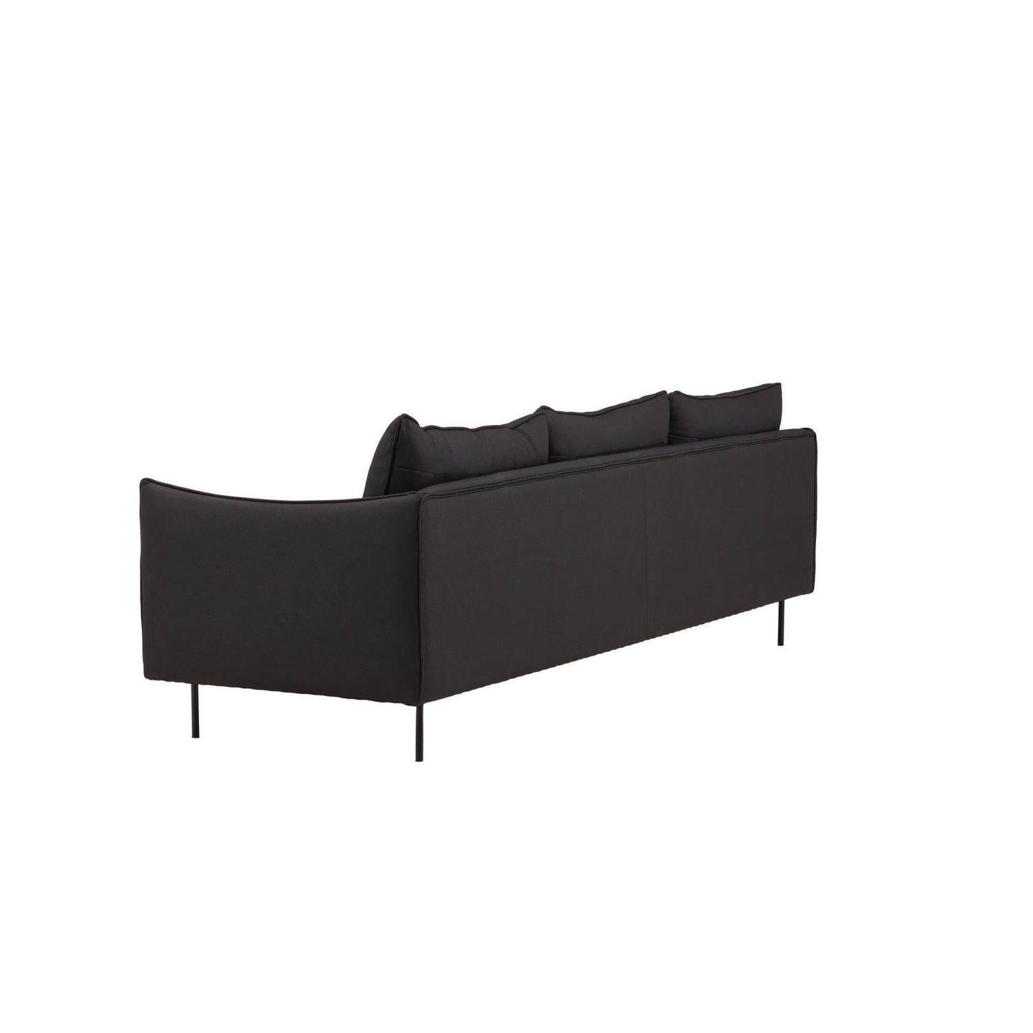 3-Sitzer Sofa Brunskär - Mattschwarz-3-Sitzer Sofa-Vind-le canapé