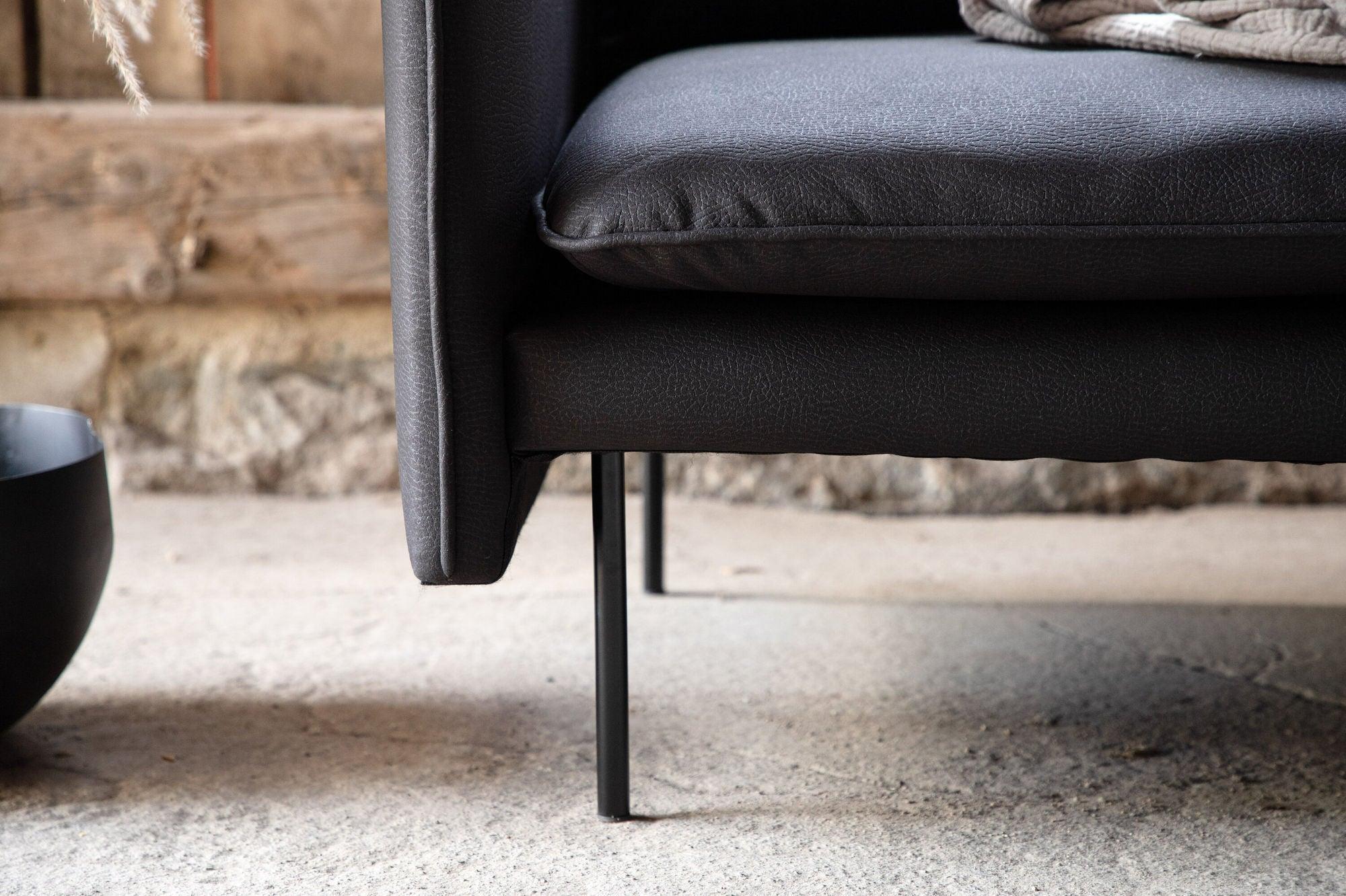 3-Sitzer Sofa Brunskär - Mattschwarz-3-Sitzer Sofa-Vind-le canapé