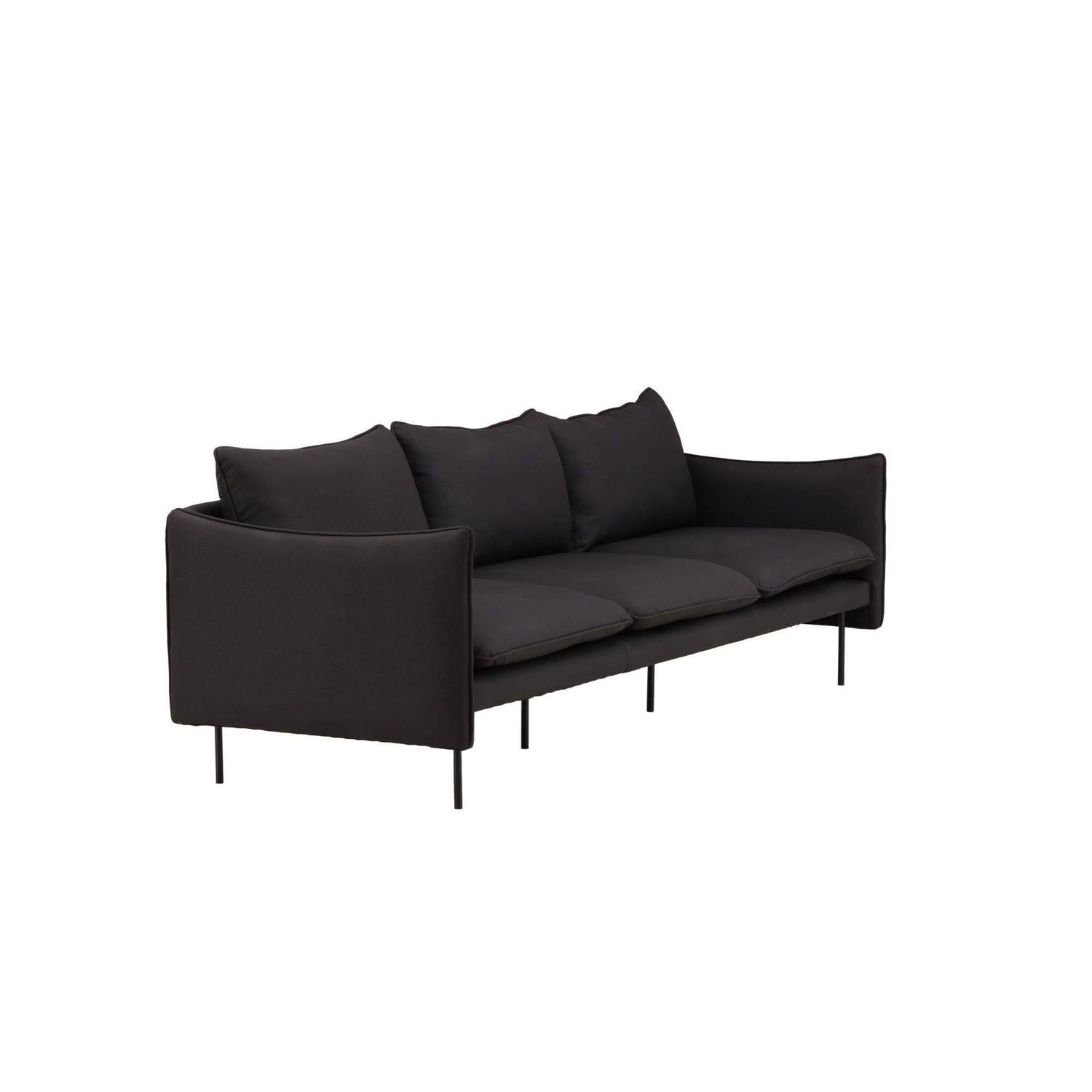 3-Sitzer Sofa Brunskär - Mattschwarz-3-Sitzer Sofa-Vind-le canapé