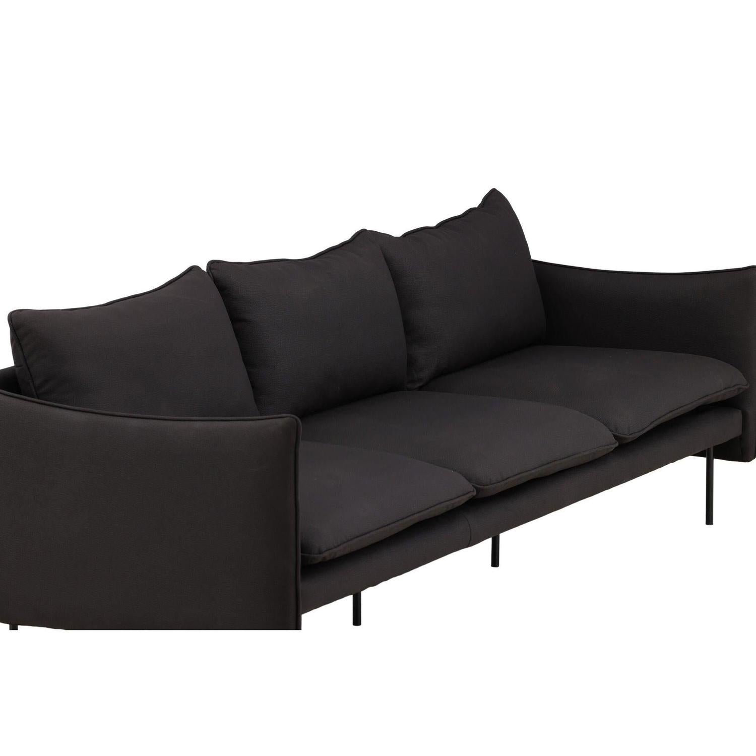 3-Sitzer Sofa Brunskär - Mattschwarz-3-Sitzer Sofa-Vind-le canapé