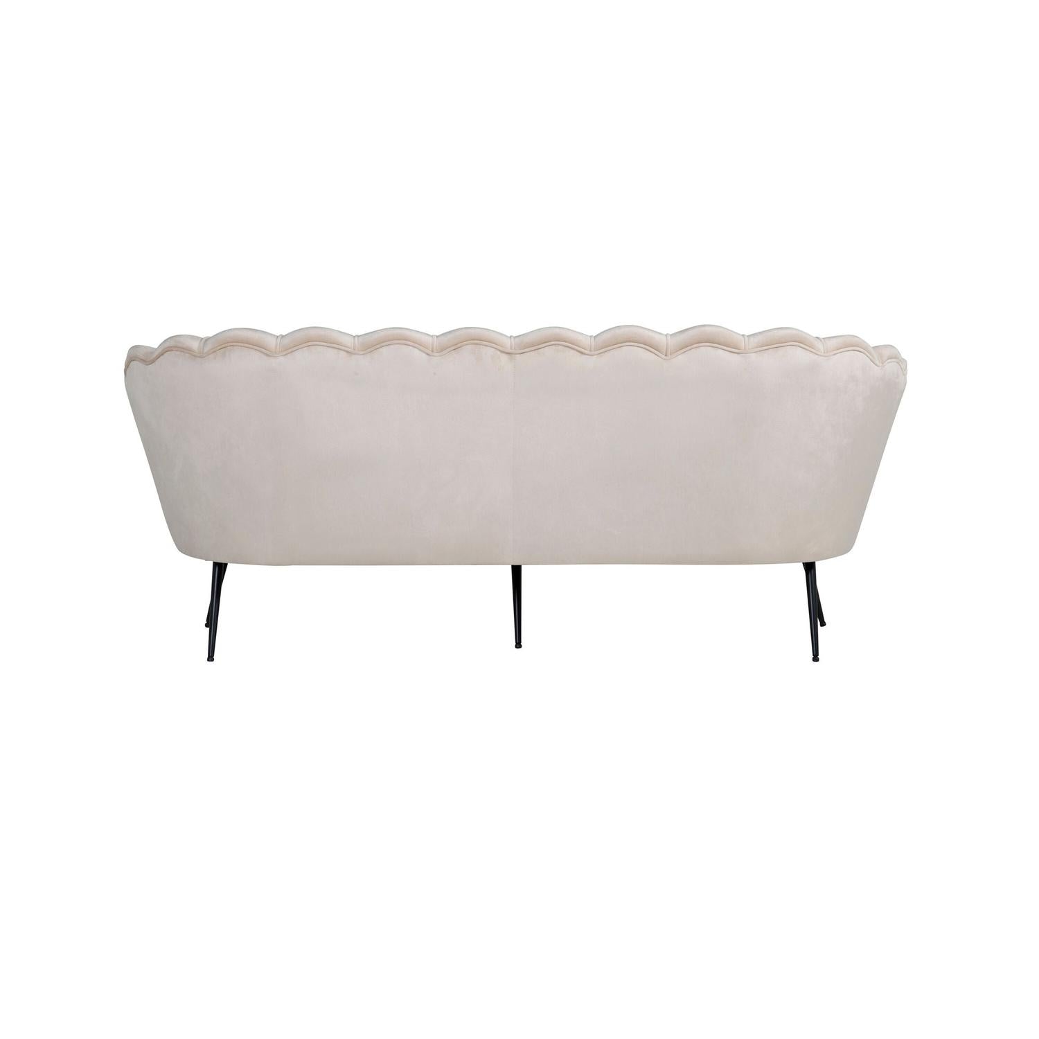 3-Sitzer Sofa Calais aus Samt - Beige-3-Sitzer Sofas-Venture Home-le canapé