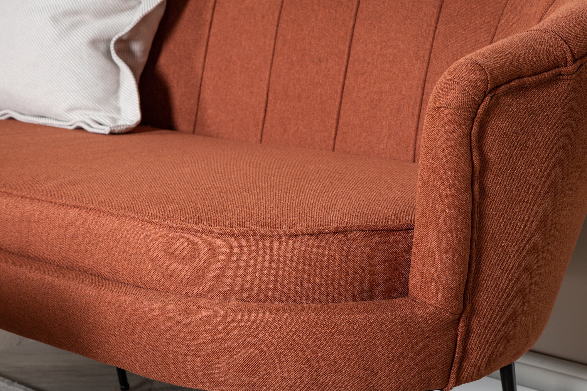 3-Sitzer Sofa Calais - Orangerot-3-Sitzer Sofas-Venture Home-le canapé