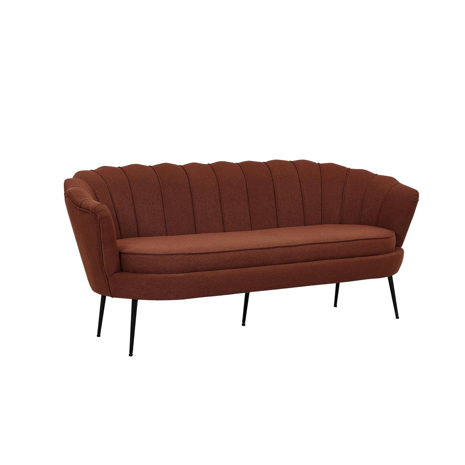 3-Sitzer Sofa Calais - Orangerot-3-Sitzer Sofas-Venture Home-le canapé