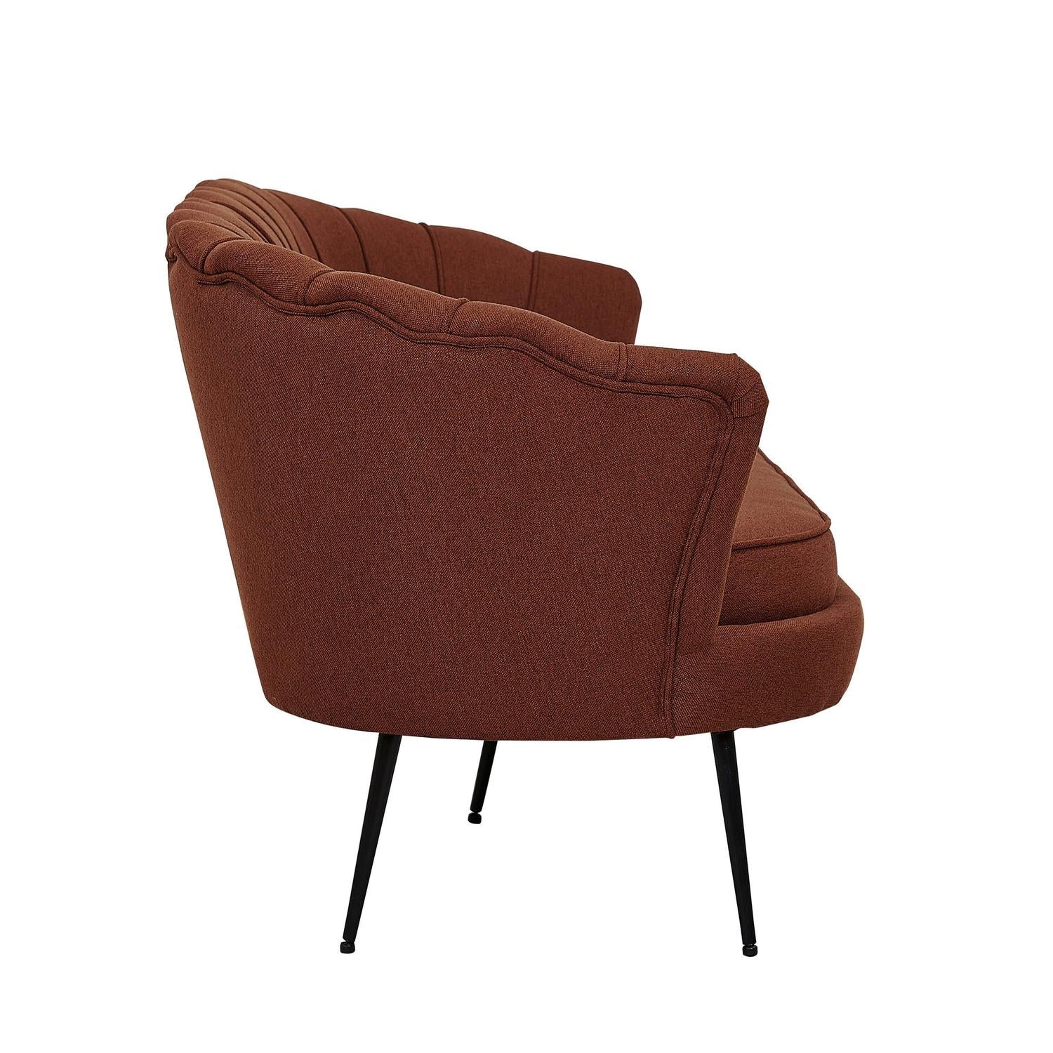 3-Sitzer Sofa Calais - Orangerot-3-Sitzer Sofas-Venture Home-le canapé