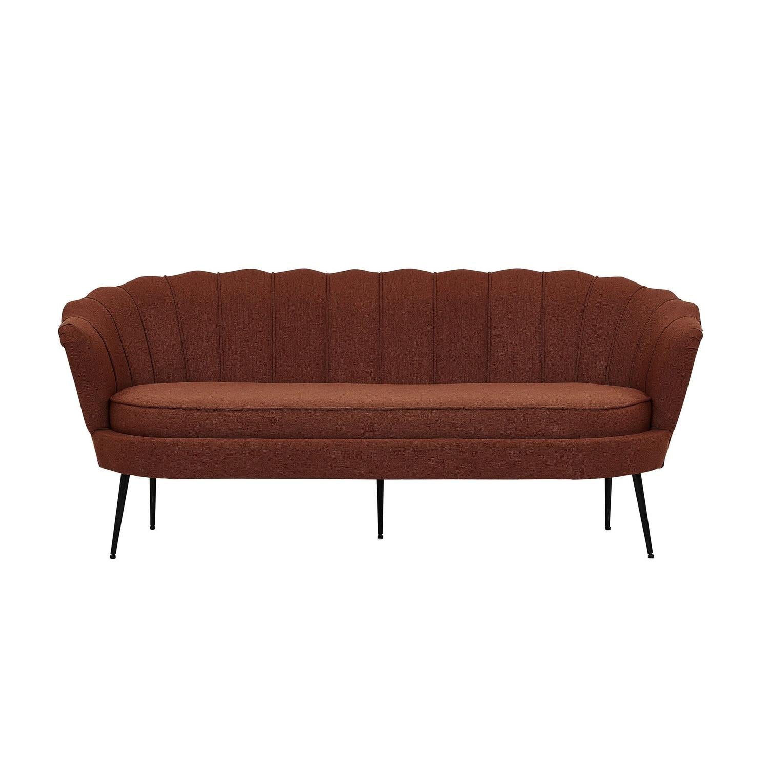 3-Sitzer Sofa Calais - Orangerot-3-Sitzer Sofas-Venture Home-le canapé