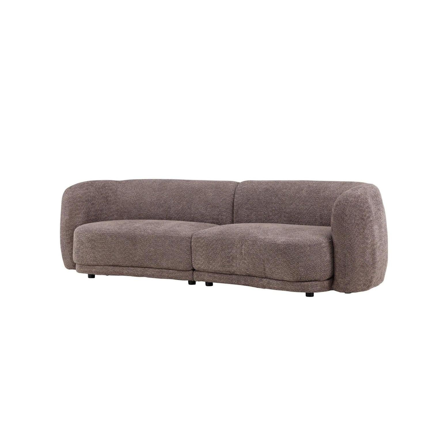 3-Sitzer Sofa Cielo aus Teddy Bouclé - Braun-3-Sitzer Sofas-Venture Home-le canapé