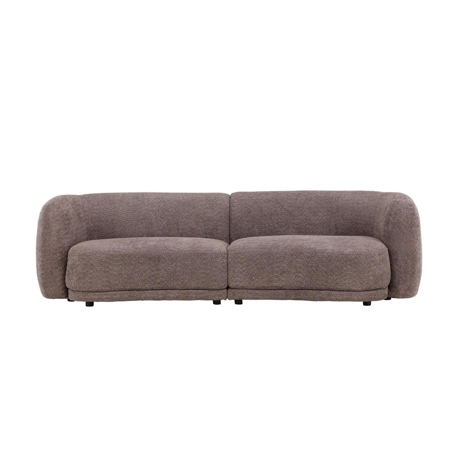 3-Sitzer Sofa Cielo aus Teddy Bouclé - Braun-3-Sitzer Sofas-Venture Home-le canapé
