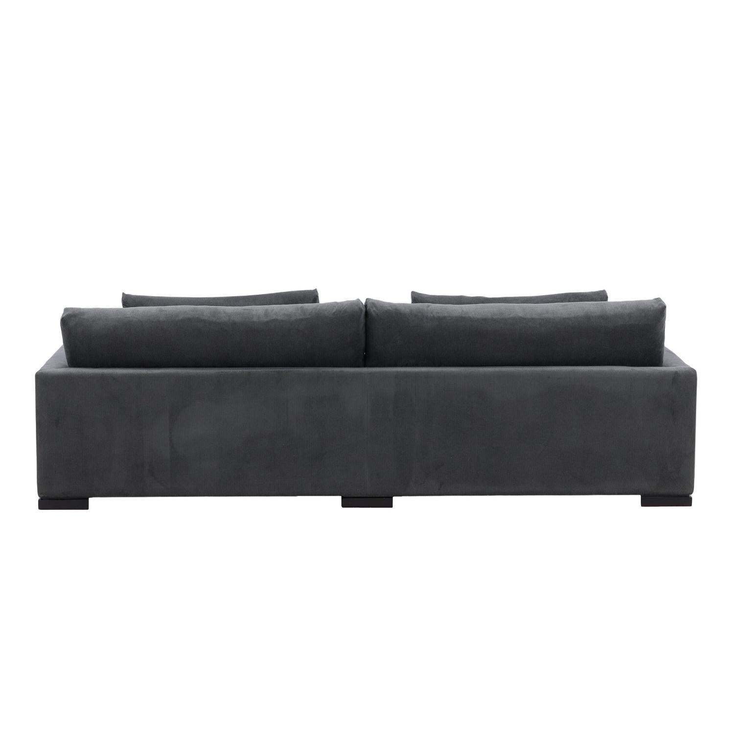 3-Sitzer Sofa Durham aus Kord - Dunkelgrau-3-Sitzer Sofa-Venture Home-le canapé