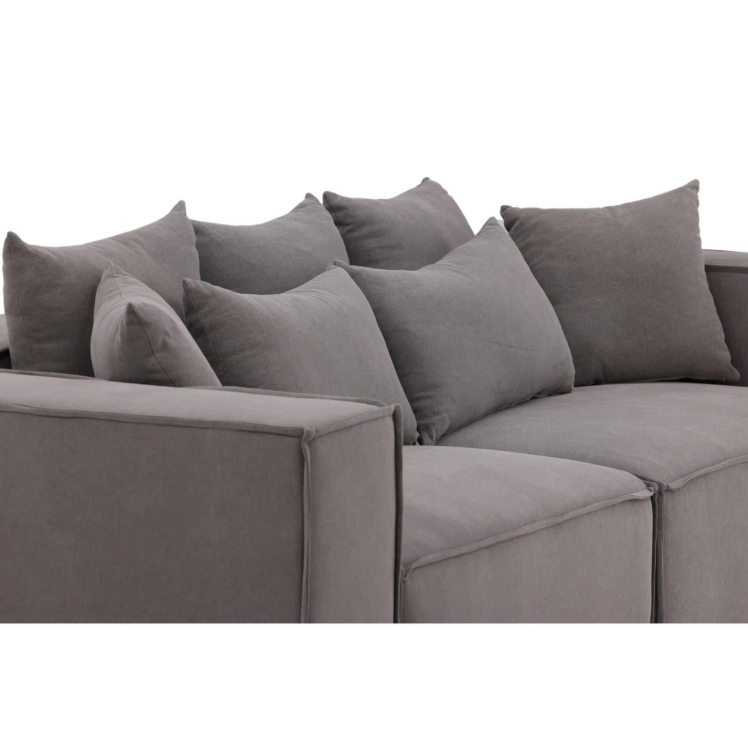 3-Sitzer Sofa Gillholmen aus Leinen - Grau-3-Sitzer Sofas-Vind-le canapé
