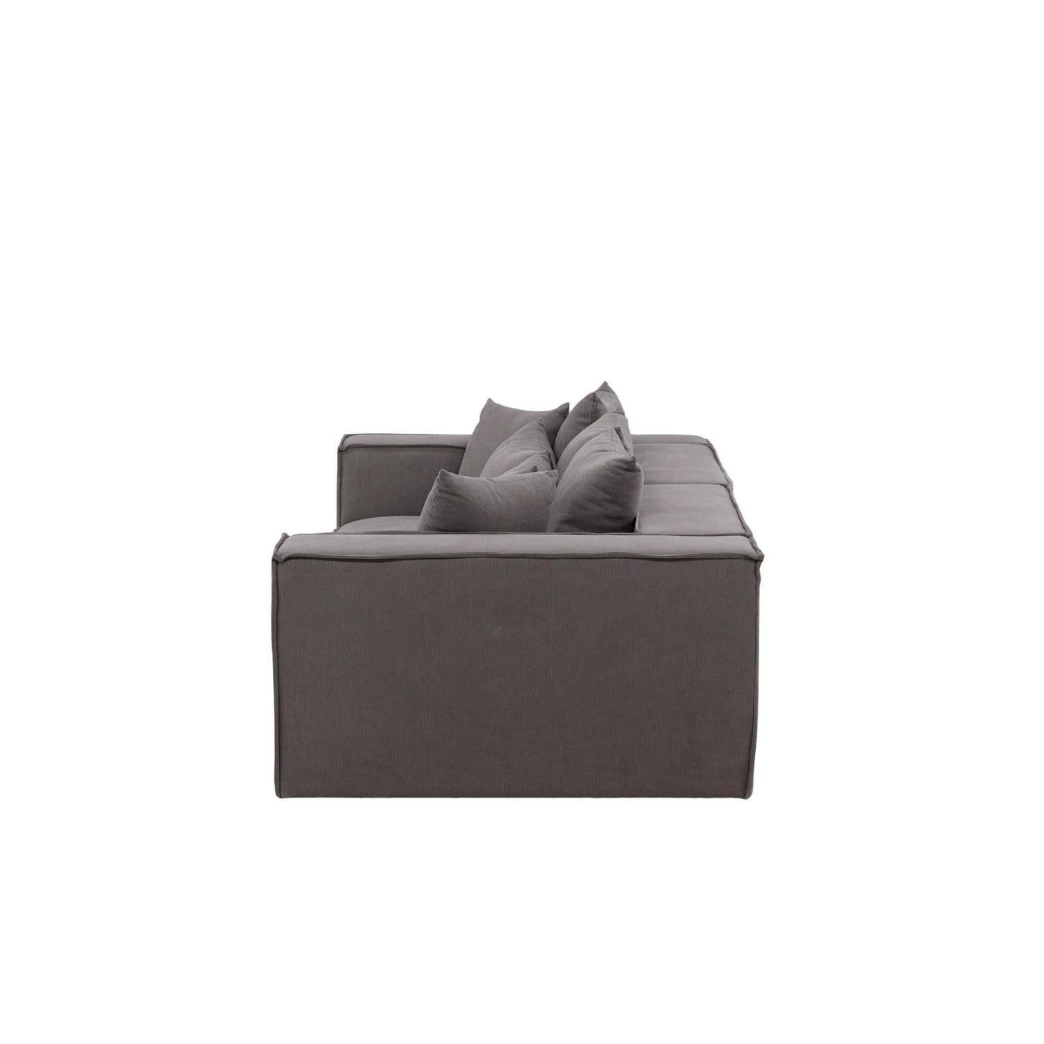 3-Sitzer Sofa Gillholmen aus Leinen - Grau-3-Sitzer Sofas-Vind-le canapé