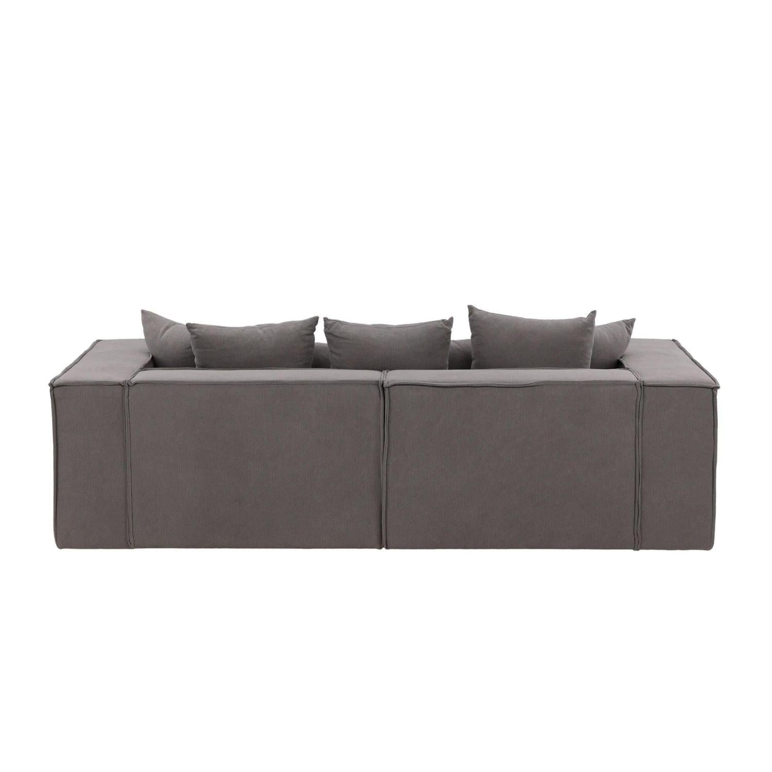 3-Sitzer Sofa Gillholmen aus Leinen - Grau-3-Sitzer Sofas-Vind-le canapé