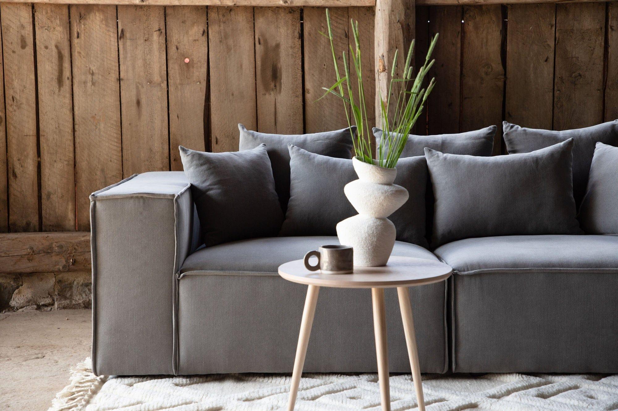 3-Sitzer Sofa Gillholmen aus Leinen - Grau-3-Sitzer Sofas-Vind-le canapé