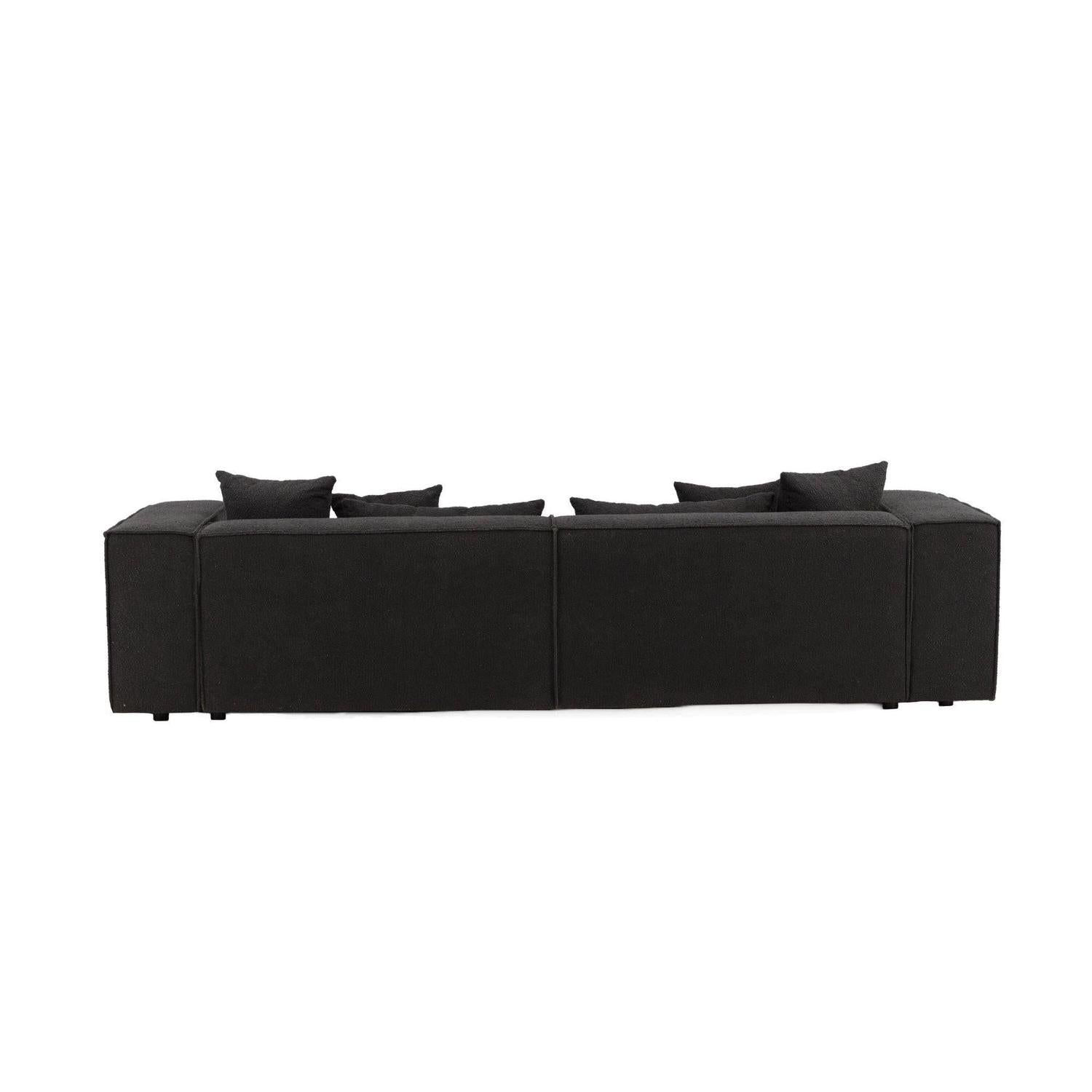 3-Sitzer Sofa Gillholmen aus Teddy- Bouclé - Schwarz-3-Sitzer Sofa-Vind-le canapé