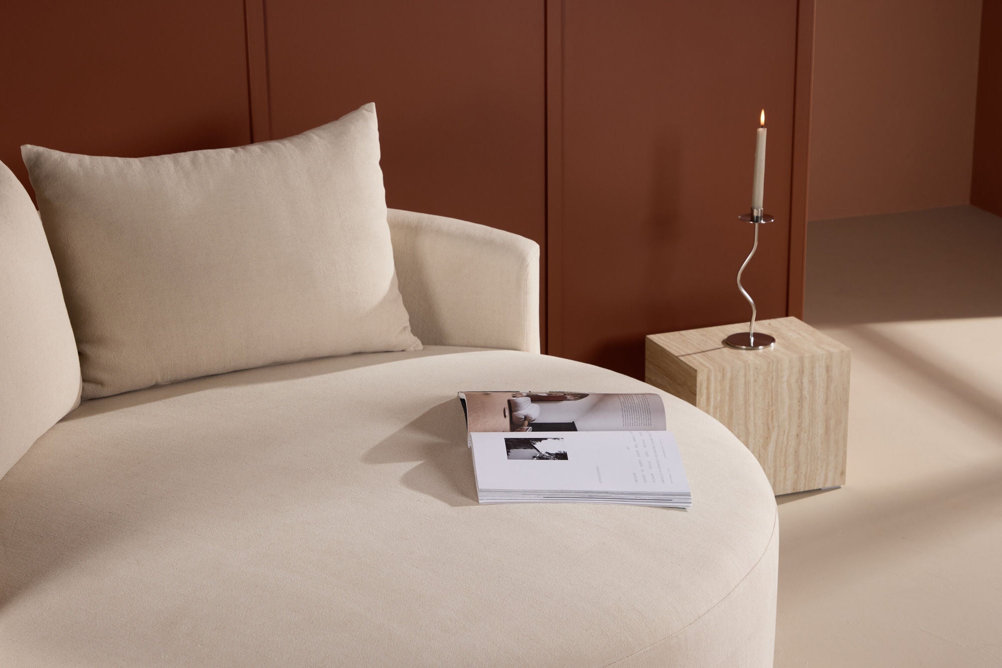 3-Sitzer Sofa Kelso 150cm aus Leinen - Beige-3-Sitzer Sofas-Venture Home-le canapé