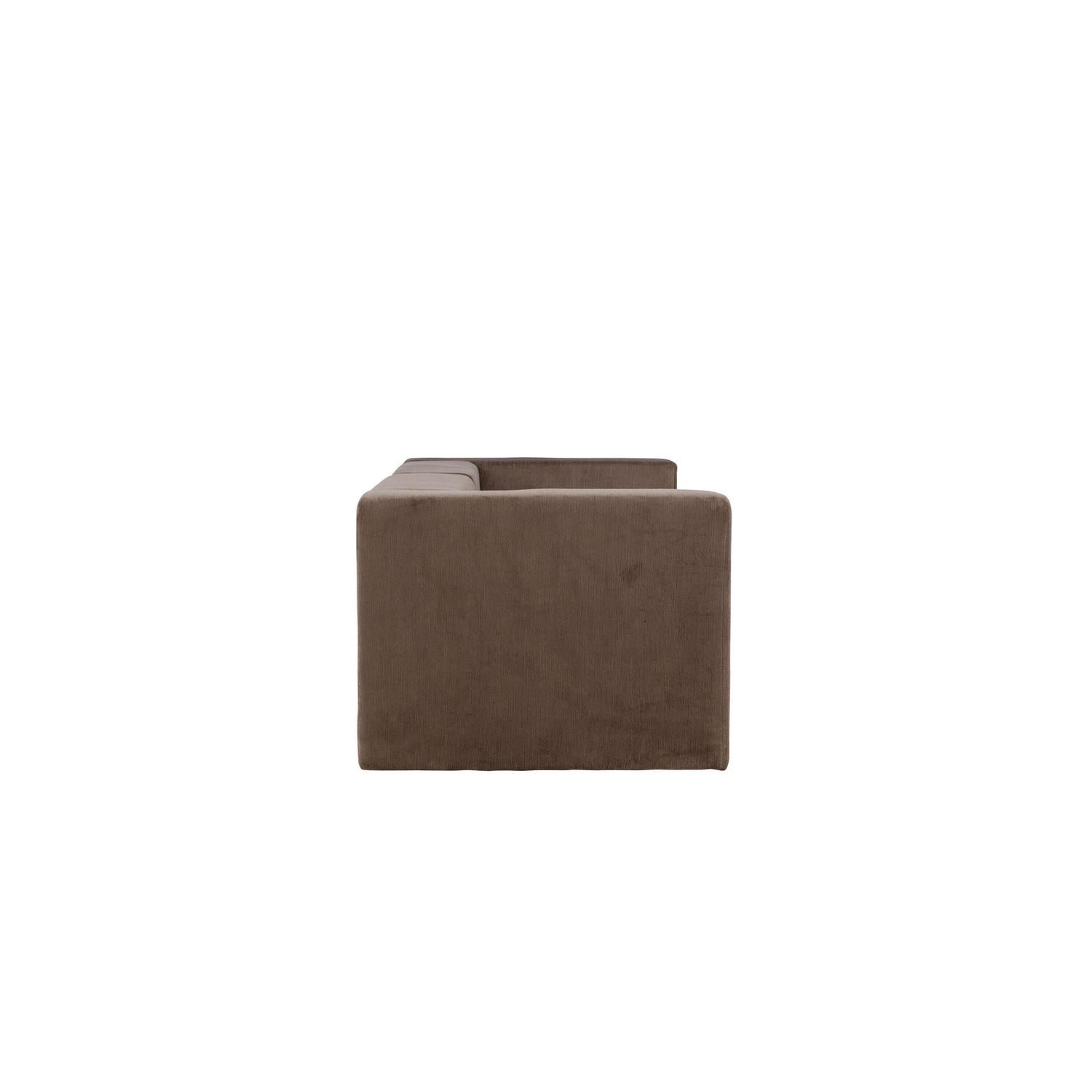 3-Sitzer Sofa Lumi aus Leinen - Braun-3-Sitzer Sofa-Venture Home-le canapé