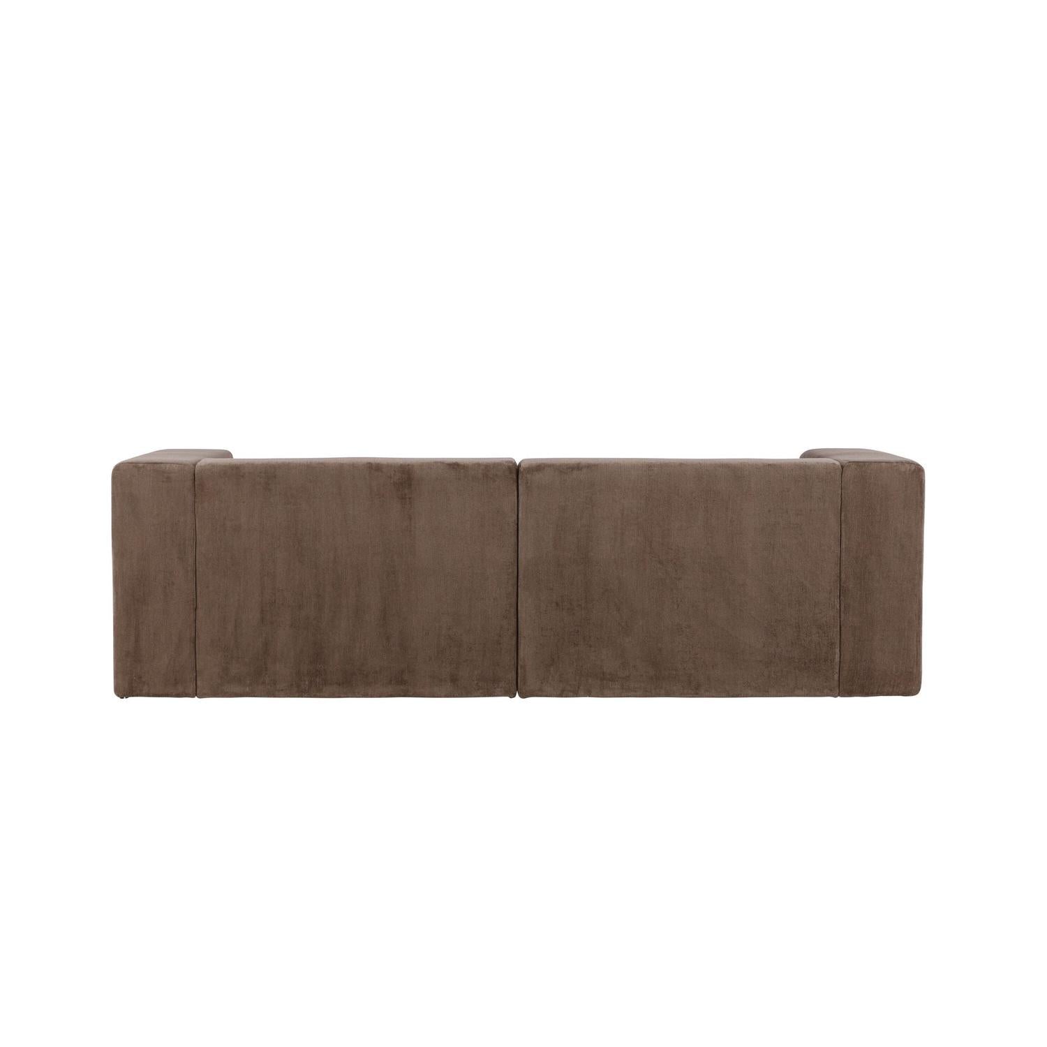 3-Sitzer Sofa Lumi aus Leinen - Braun-3-Sitzer Sofa-Venture Home-le canapé
