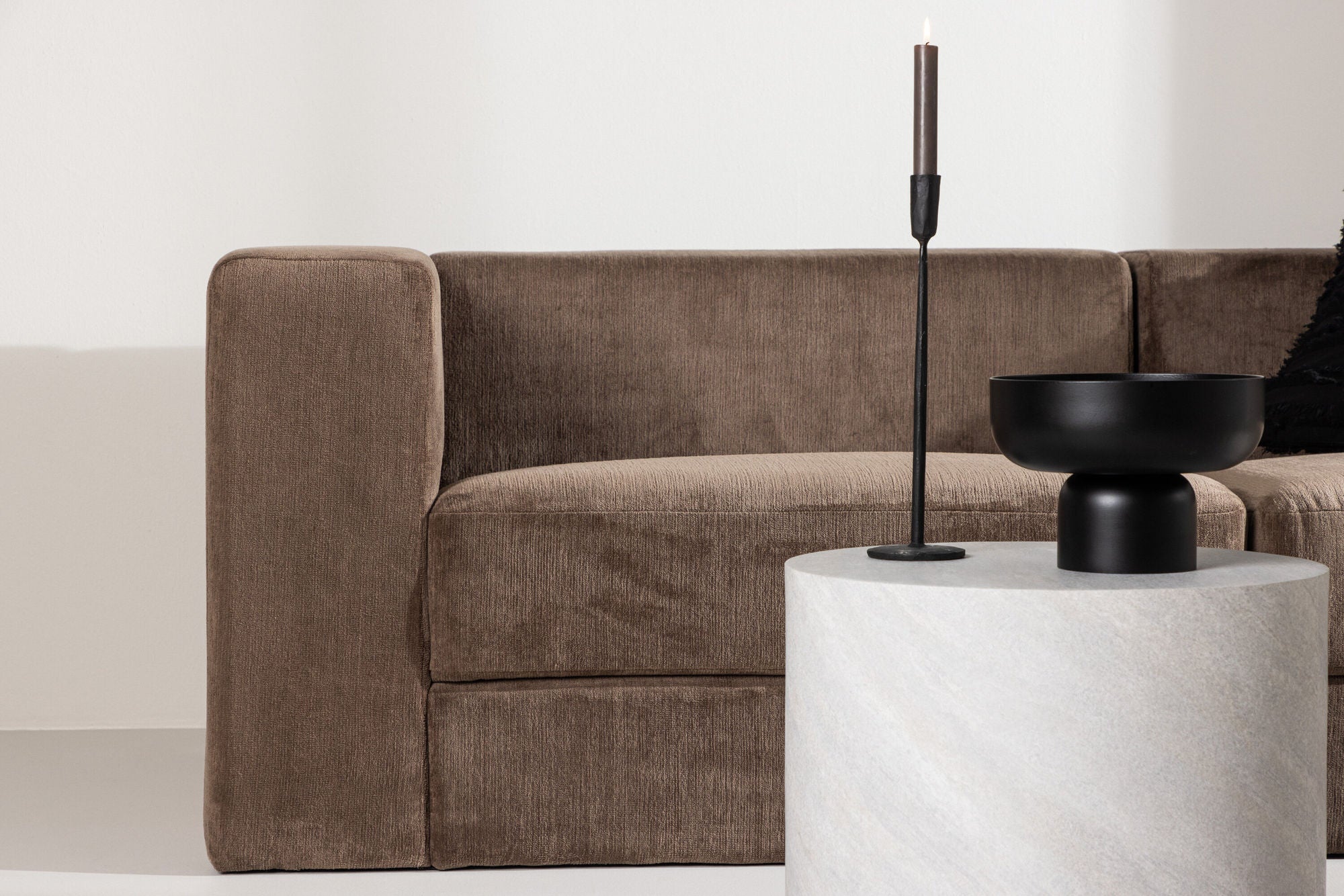 3-Sitzer Sofa Lumi aus Leinen - Braun-3-Sitzer Sofa-Venture Home-le canapé