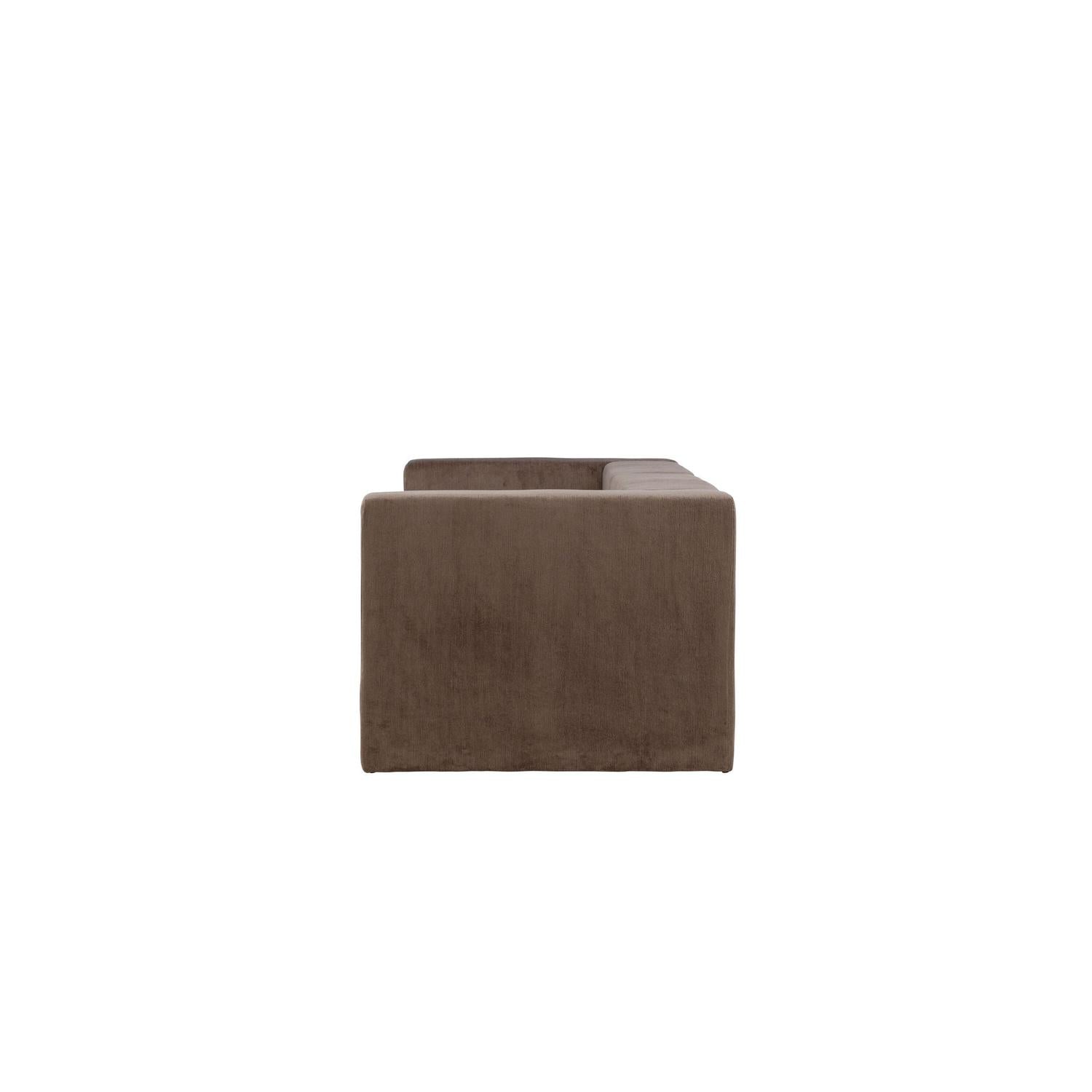 3-Sitzer Sofa Lumi aus Leinen - Braun-3-Sitzer Sofas-Venture Home-le canapé
