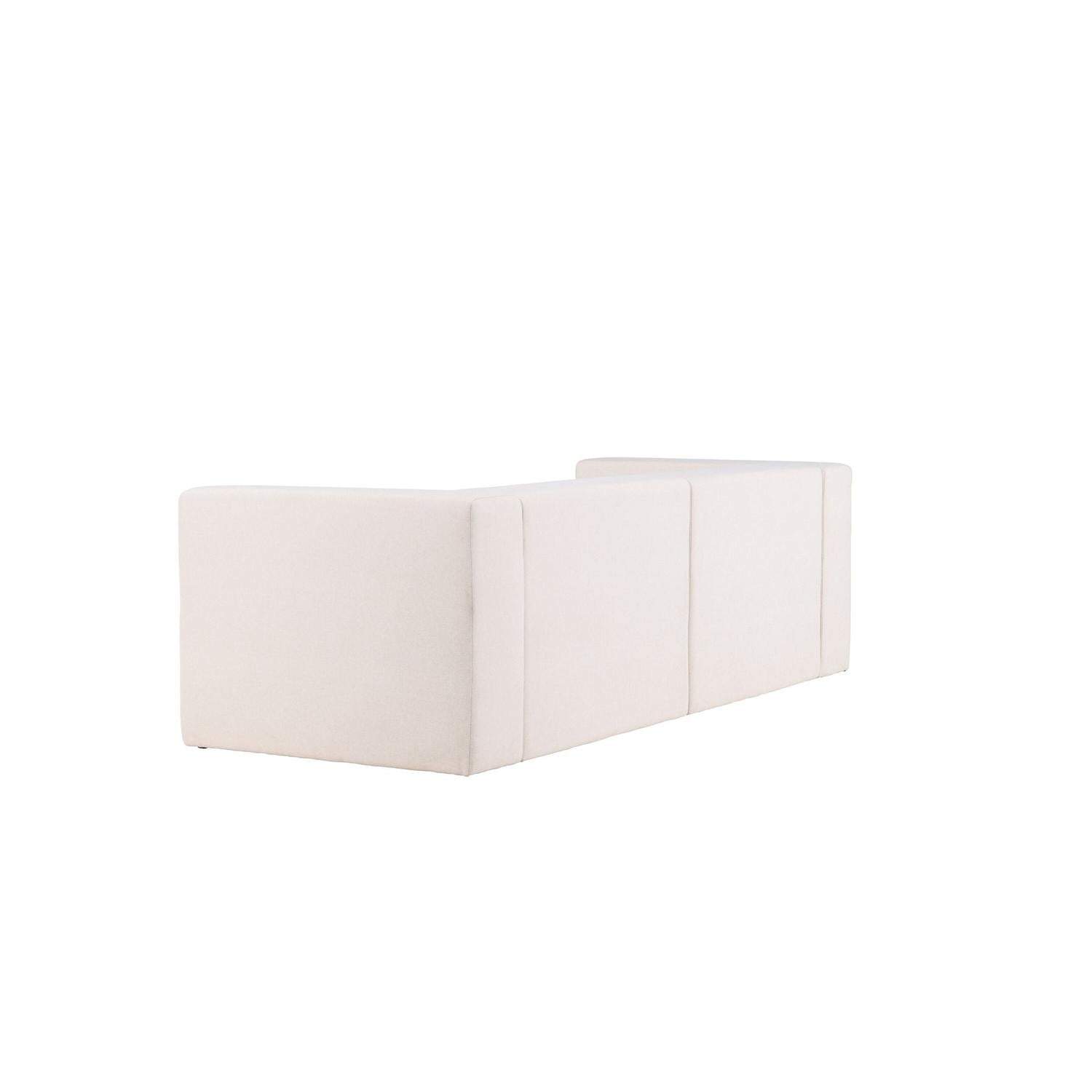 3-Sitzer Sofa Lumi aus Leinen - Weiß-3-Sitzer Sofa-Venture Home-le canapé