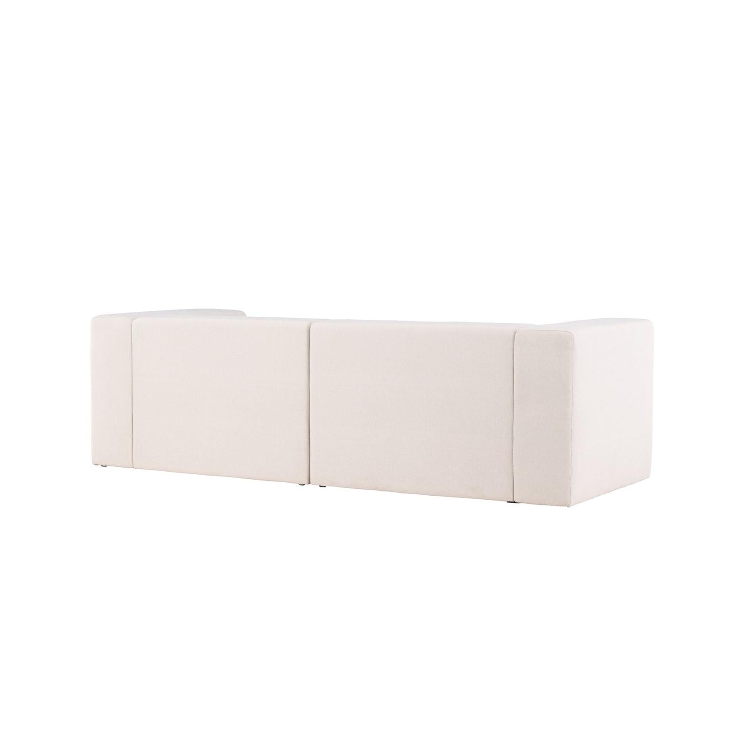 3-Sitzer Sofa Lumi aus Leinen - Weiß-3-Sitzer Sofa-Venture Home-le canapé