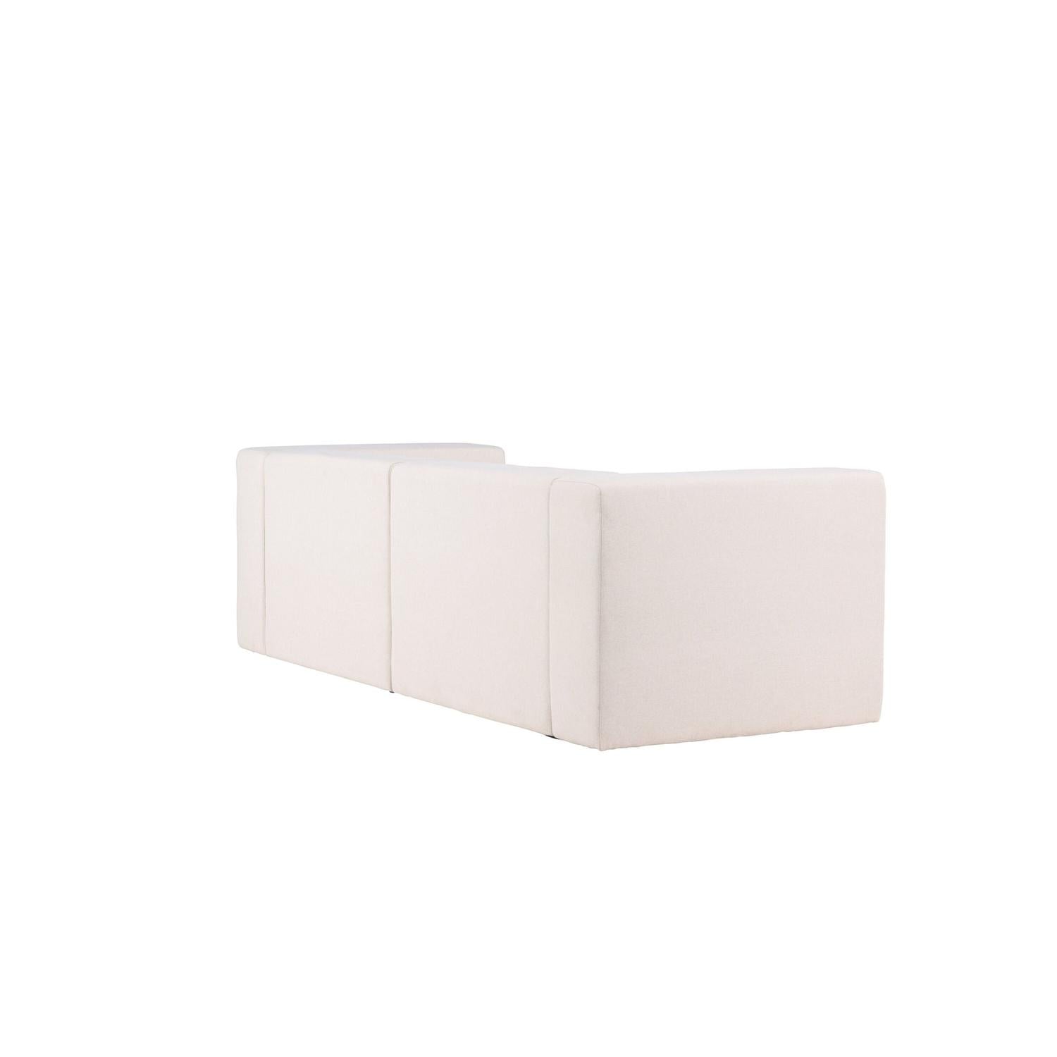 3-Sitzer Sofa Lumi aus Leinen - Weiß-3-Sitzer Sofas-Venture Home-le canapé