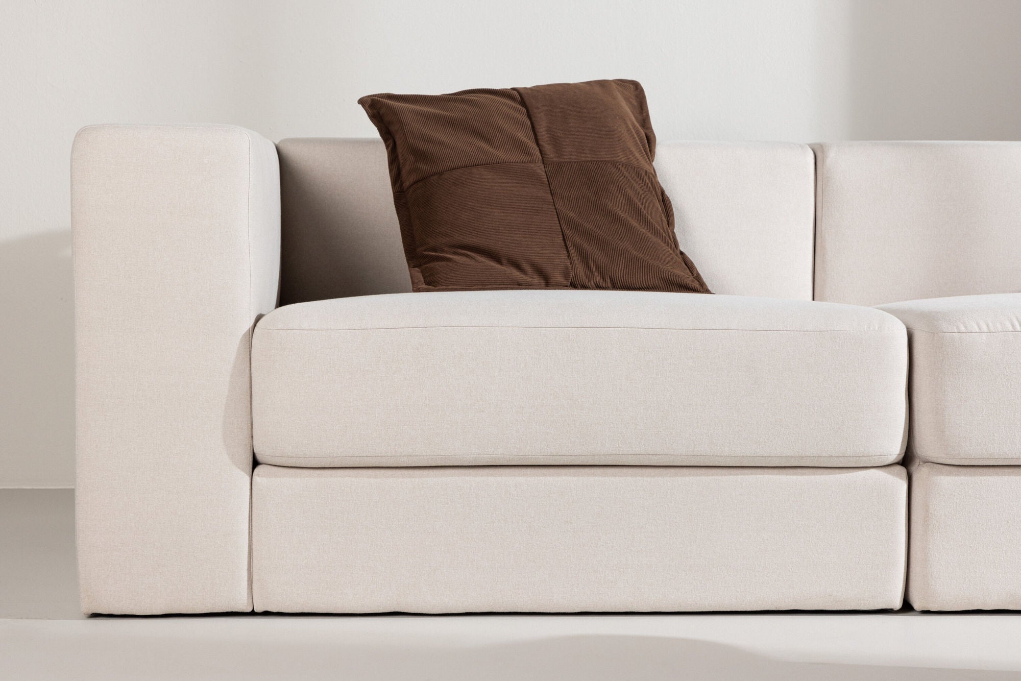 3-Sitzer Sofa Lumi aus Leinen - Weiß-3-Sitzer Sofas-Venture Home-le canapé