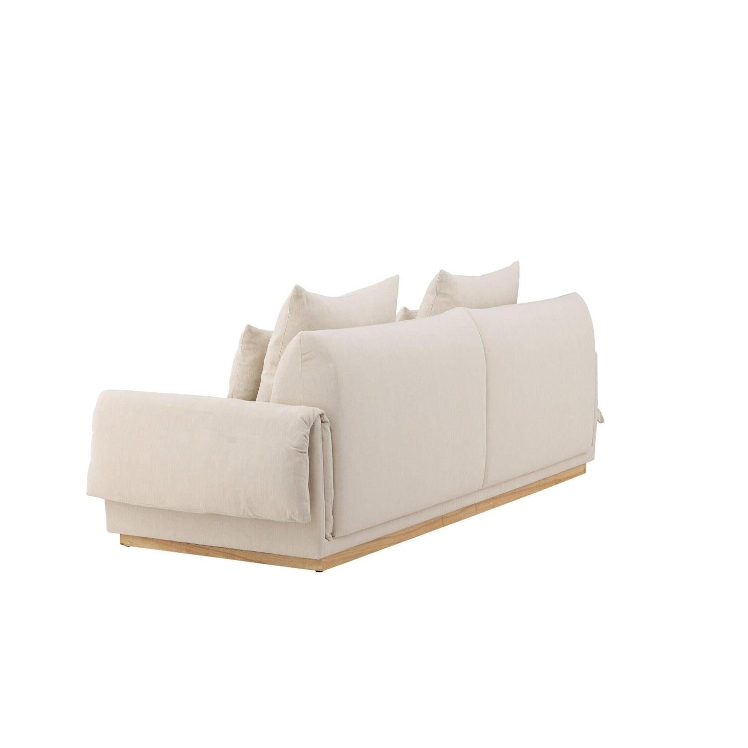 3-Sitzer Sofa Mollösund aus Leinen - Beige-3-Sitzer Sofa-Vind-le canapé