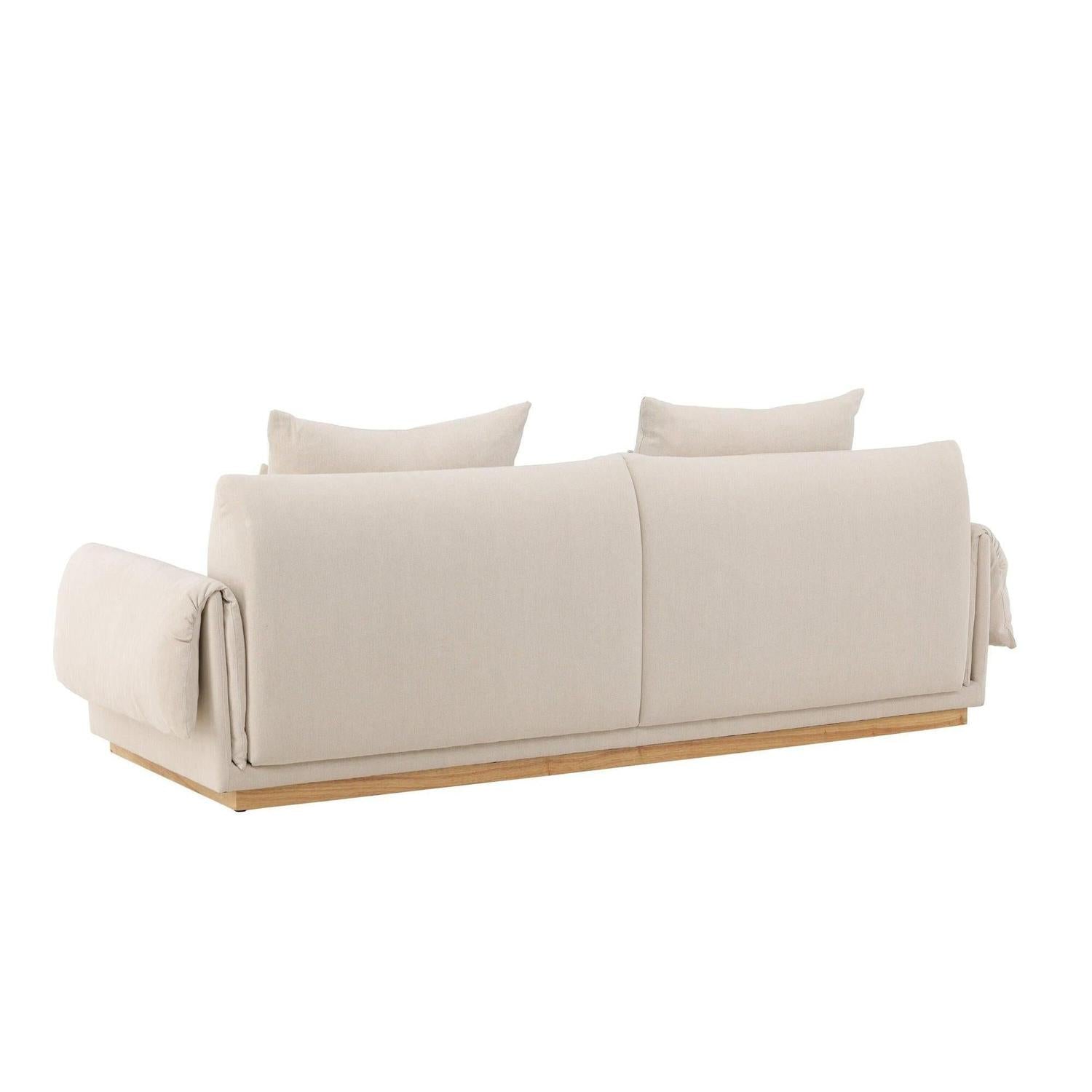 3-Sitzer Sofa Mollösund aus Leinen - Beige-3-Sitzer Sofa-Vind-le canapé