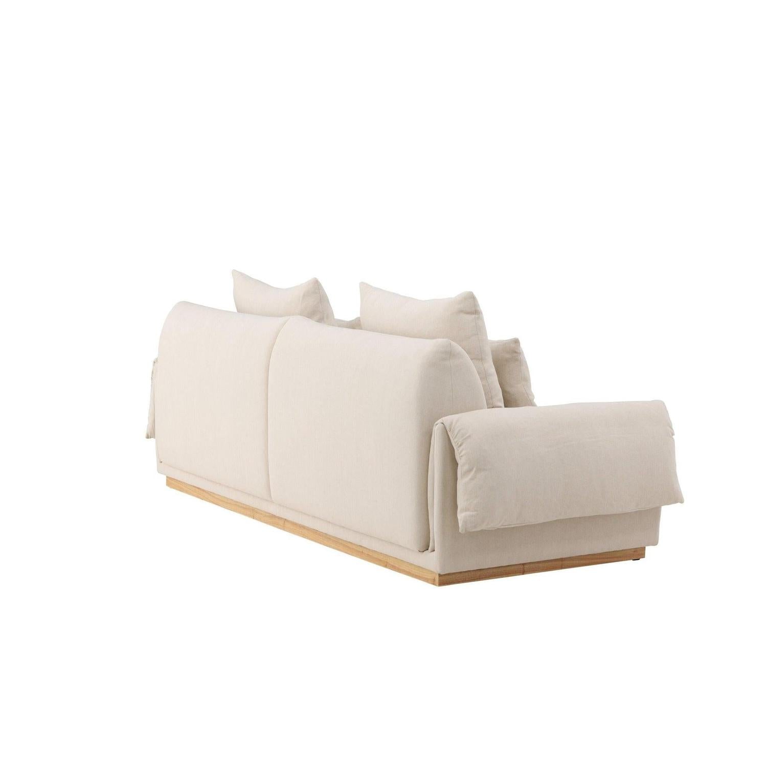 3-Sitzer Sofa Mollösund aus Leinen - Beige-3-Sitzer Sofa-Vind-le canapé