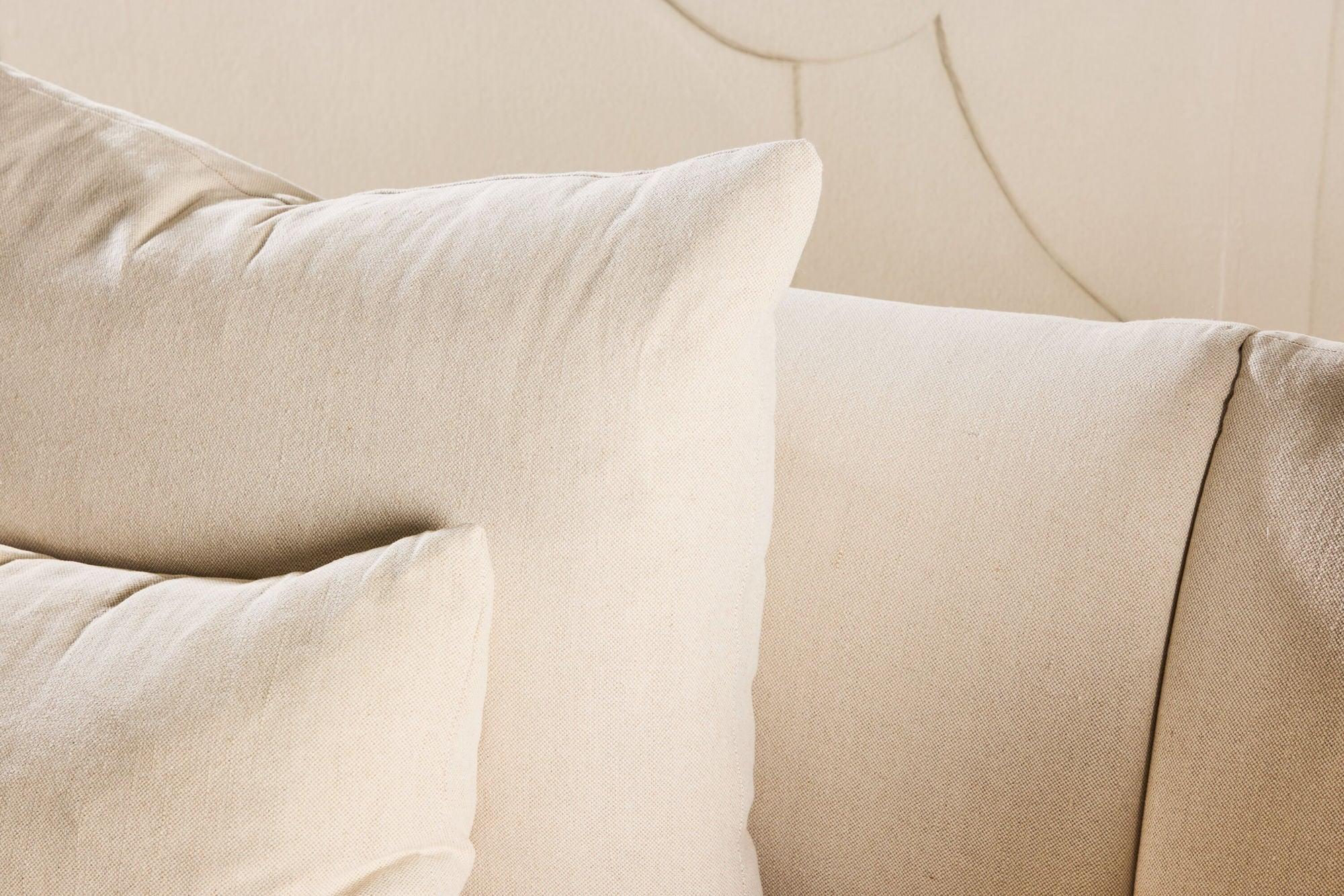 3-Sitzer Sofa Mollösund aus Leinen - Beige-3-Sitzer Sofas-Vind-le canapé
