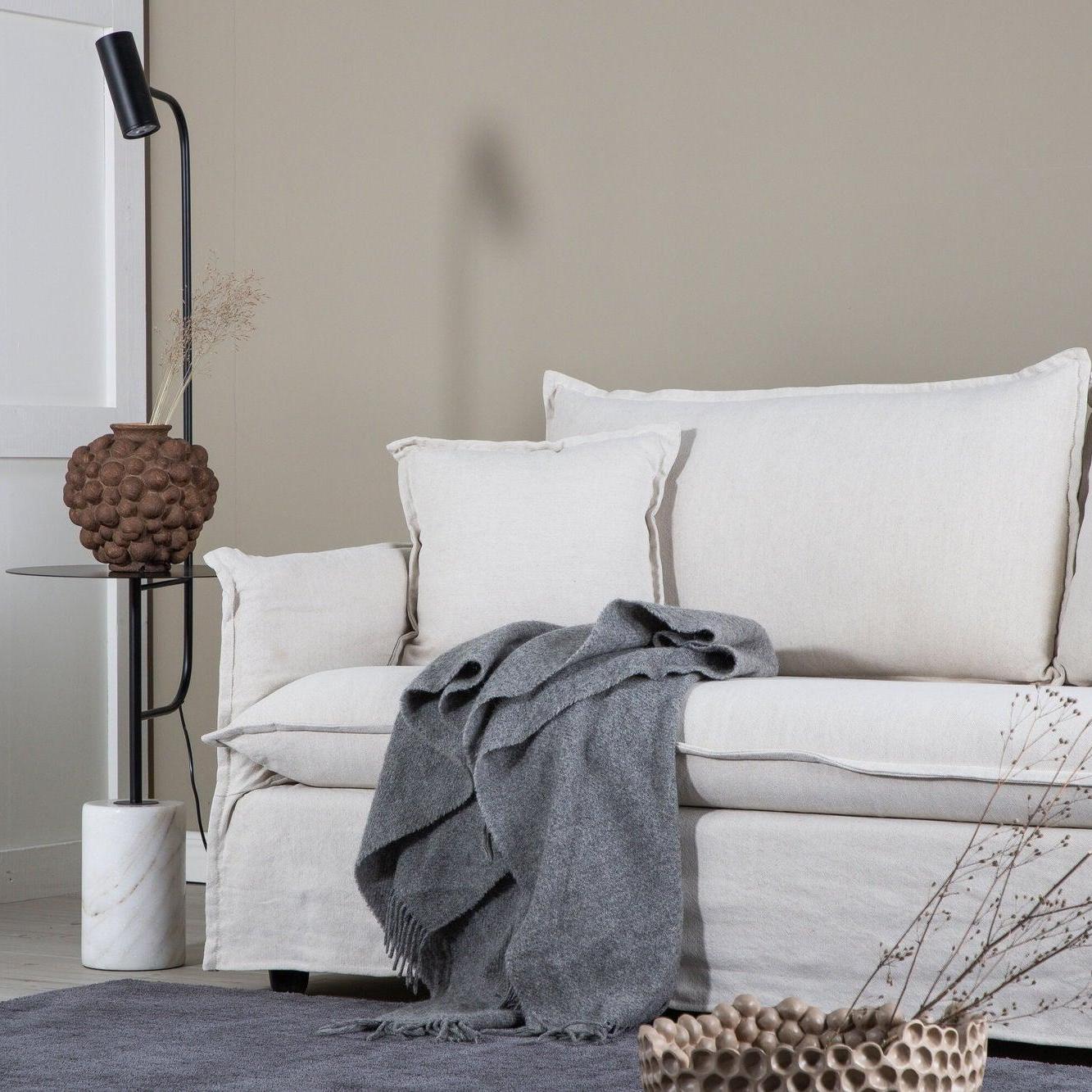 3-Sitzer Sofa Nova aus Leinen - Beige-3-Sitzer Sofas-Venture Home-le canapé