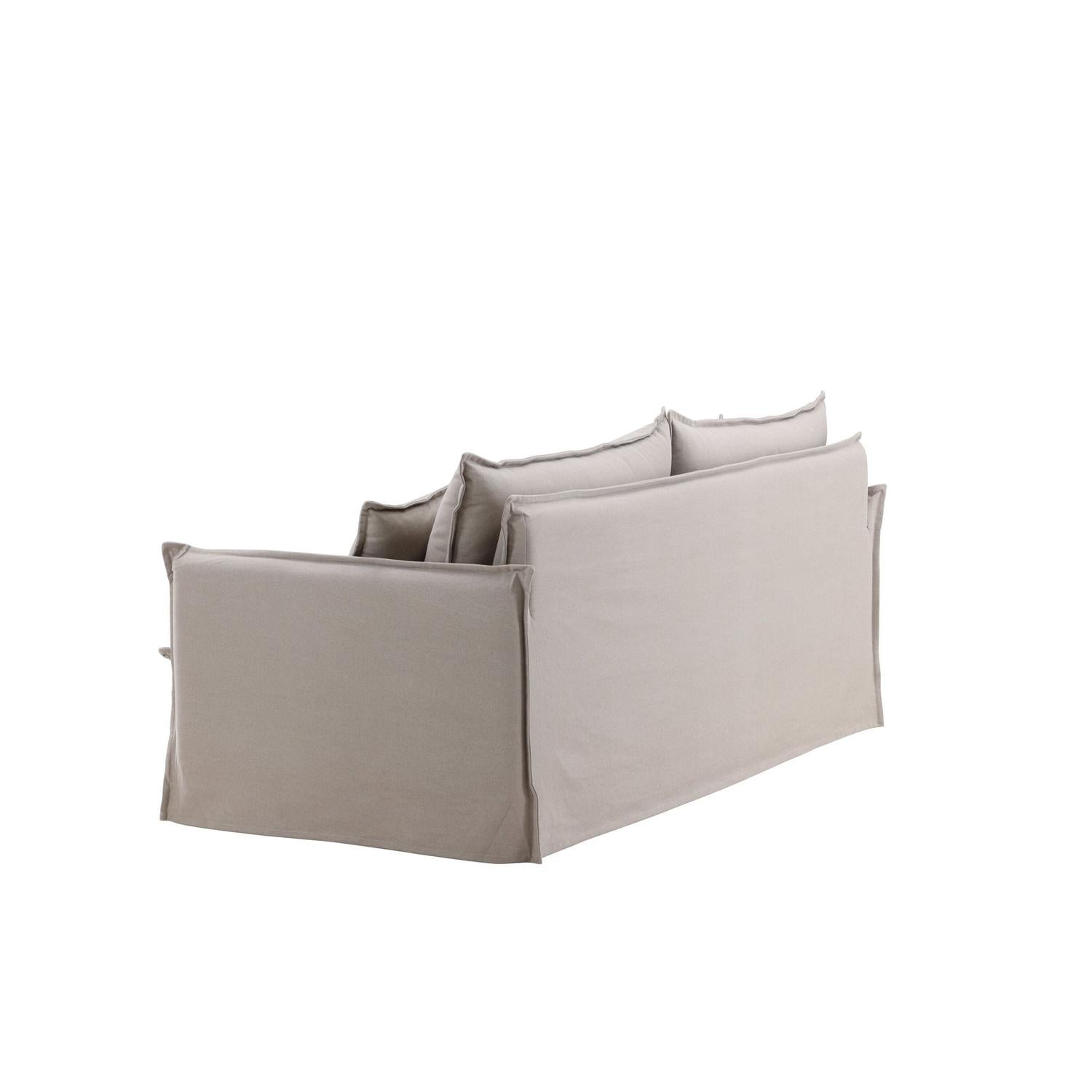 3-Sitzer Sofa Nova aus Leinen - Taupe-3-Sitzer Sofas-Venture Home-le canapé