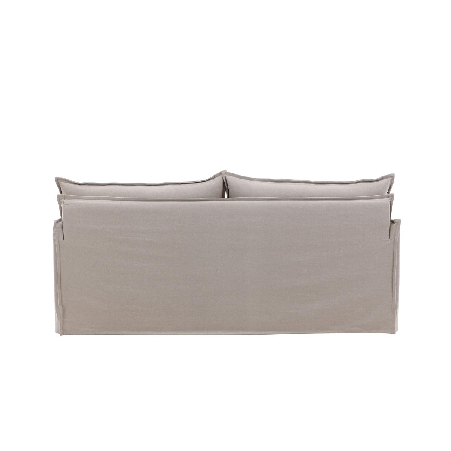 3-Sitzer Sofa Nova aus Leinen - Taupe-3-Sitzer Sofas-Venture Home-le canapé