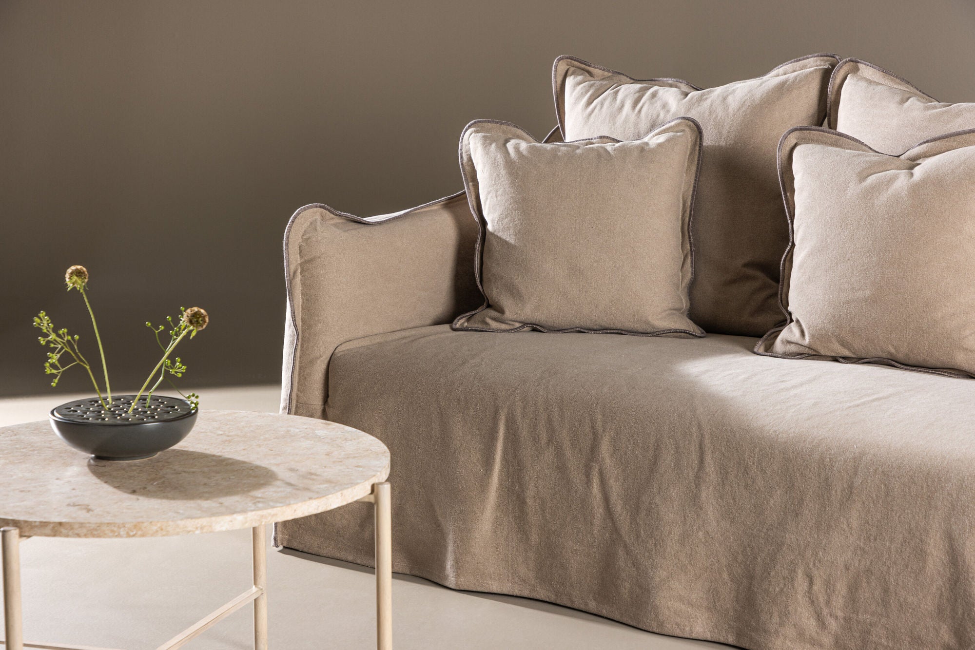 3-Sitzer Sofa Oskarshamn - Braun-3-Sitzer Sofas-Vind-le canapé