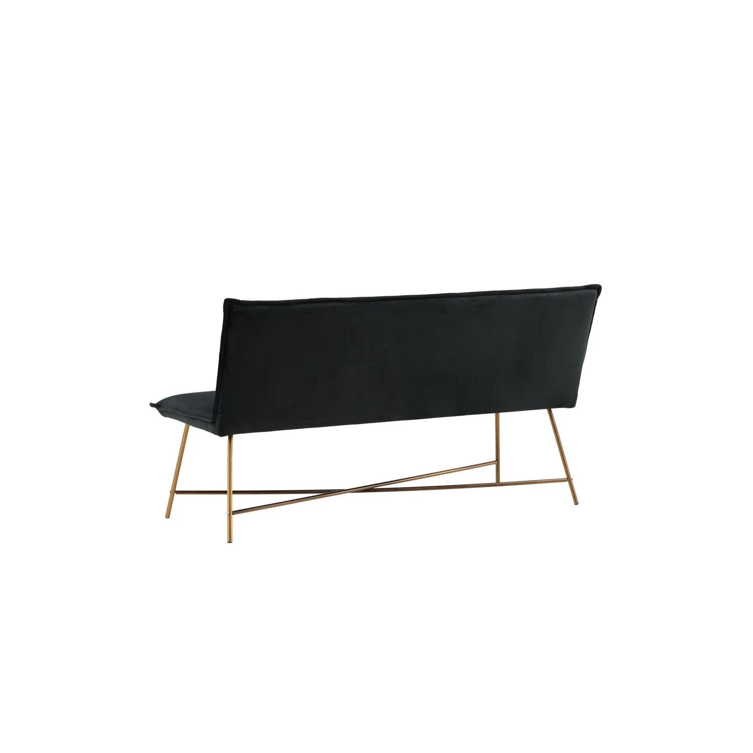 3-Sitzer Sofa Petra aus Samt - Schwarz-3-Sitzer Sofa-Venture Home-le canapé