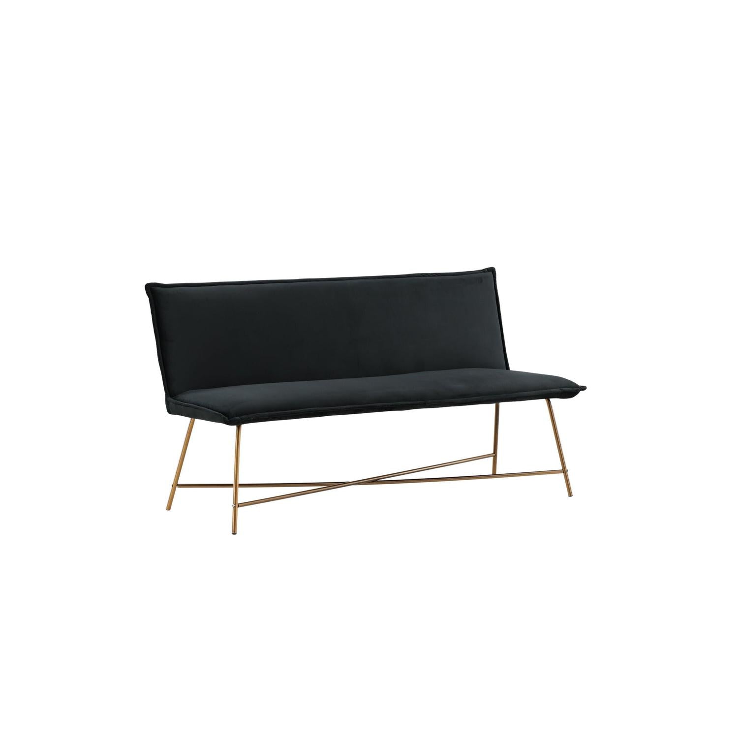 3-Sitzer Sofa Petra aus Samt - Schwarz-3-Sitzer Sofa-Venture Home-le canapé