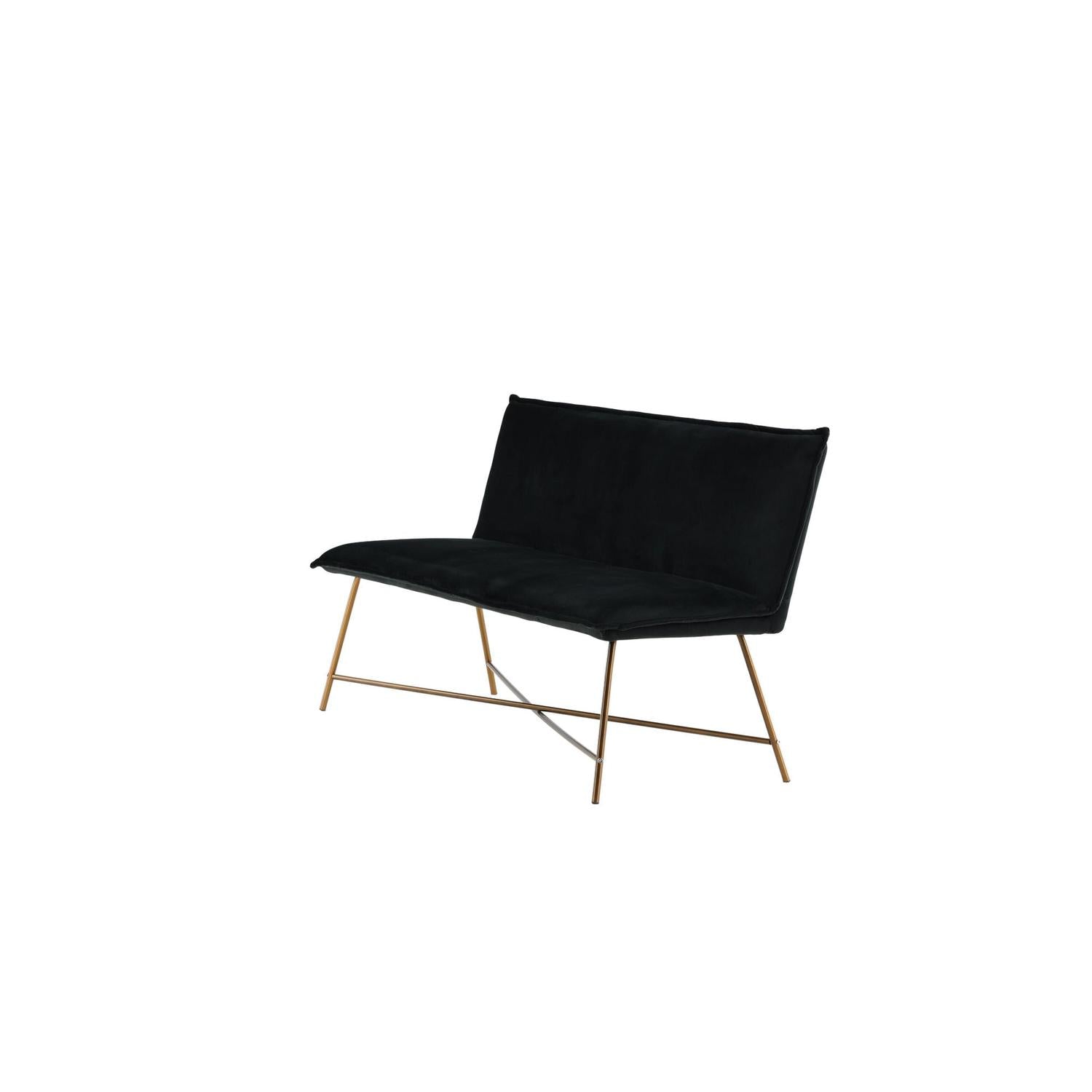 3-Sitzer Sofa Petra aus Samt - Schwarz-3-Sitzer Sofa-Venture Home-le canapé