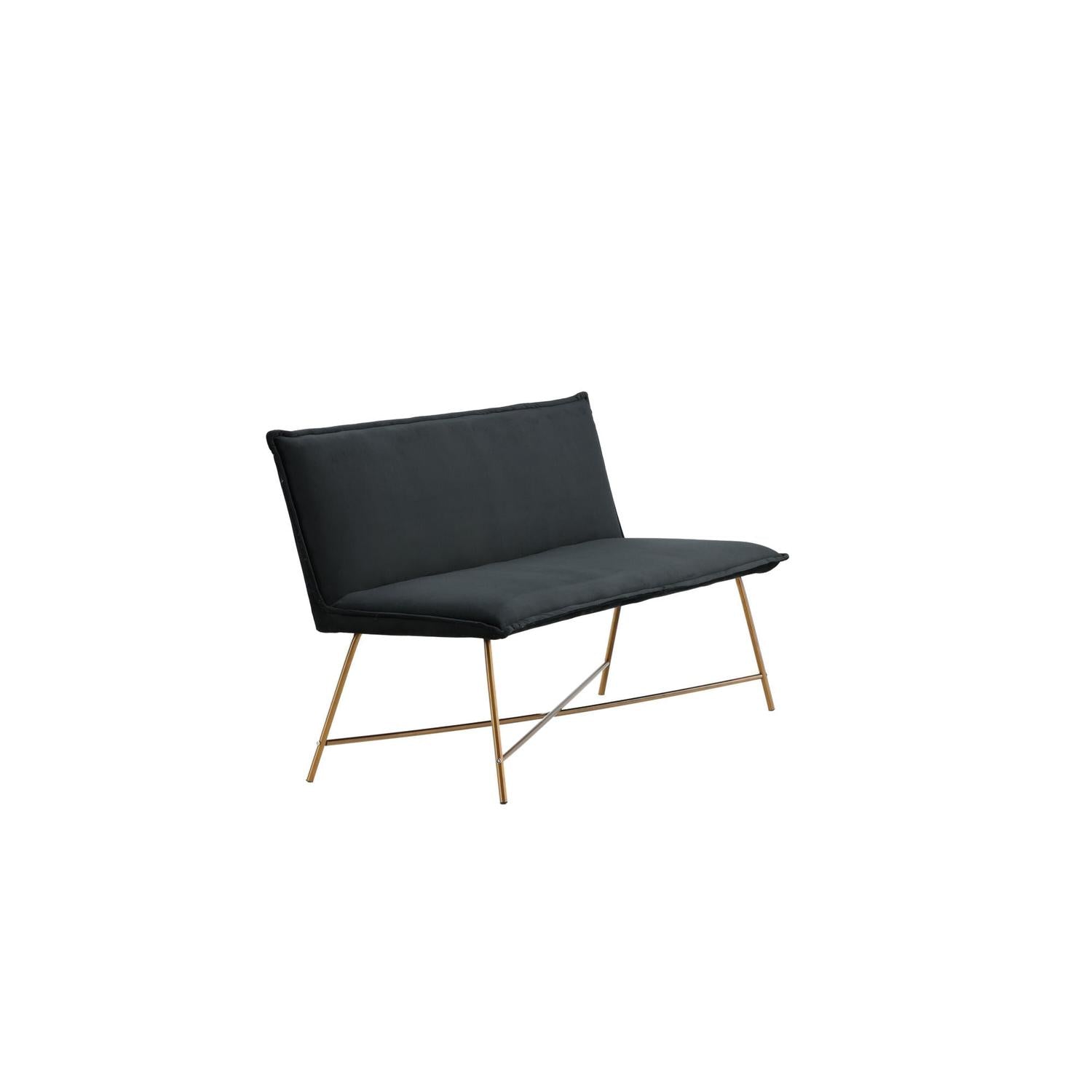 3-Sitzer Sofa Petra aus Samt - Schwarz-3-Sitzer Sofa-Venture Home-le canapé