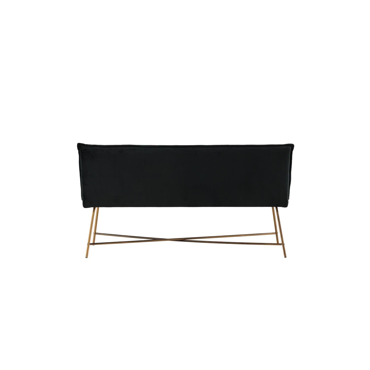 3-Sitzer Sofa Petra aus Samt - Schwarz-3-Sitzer Sofas-Venture Home-le canapé