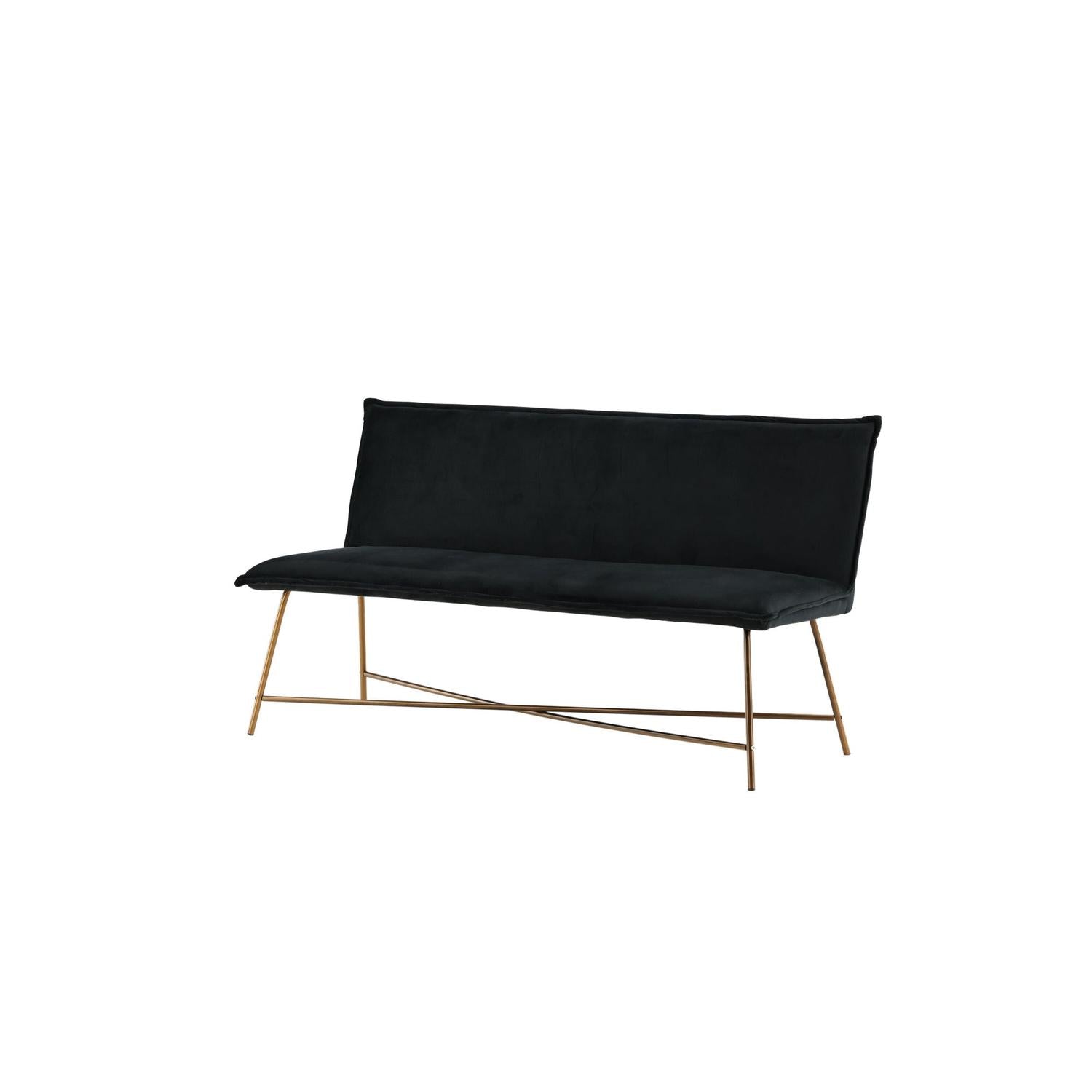 3-Sitzer Sofa Petra aus Samt - Schwarz-3-Sitzer Sofas-Venture Home-le canapé