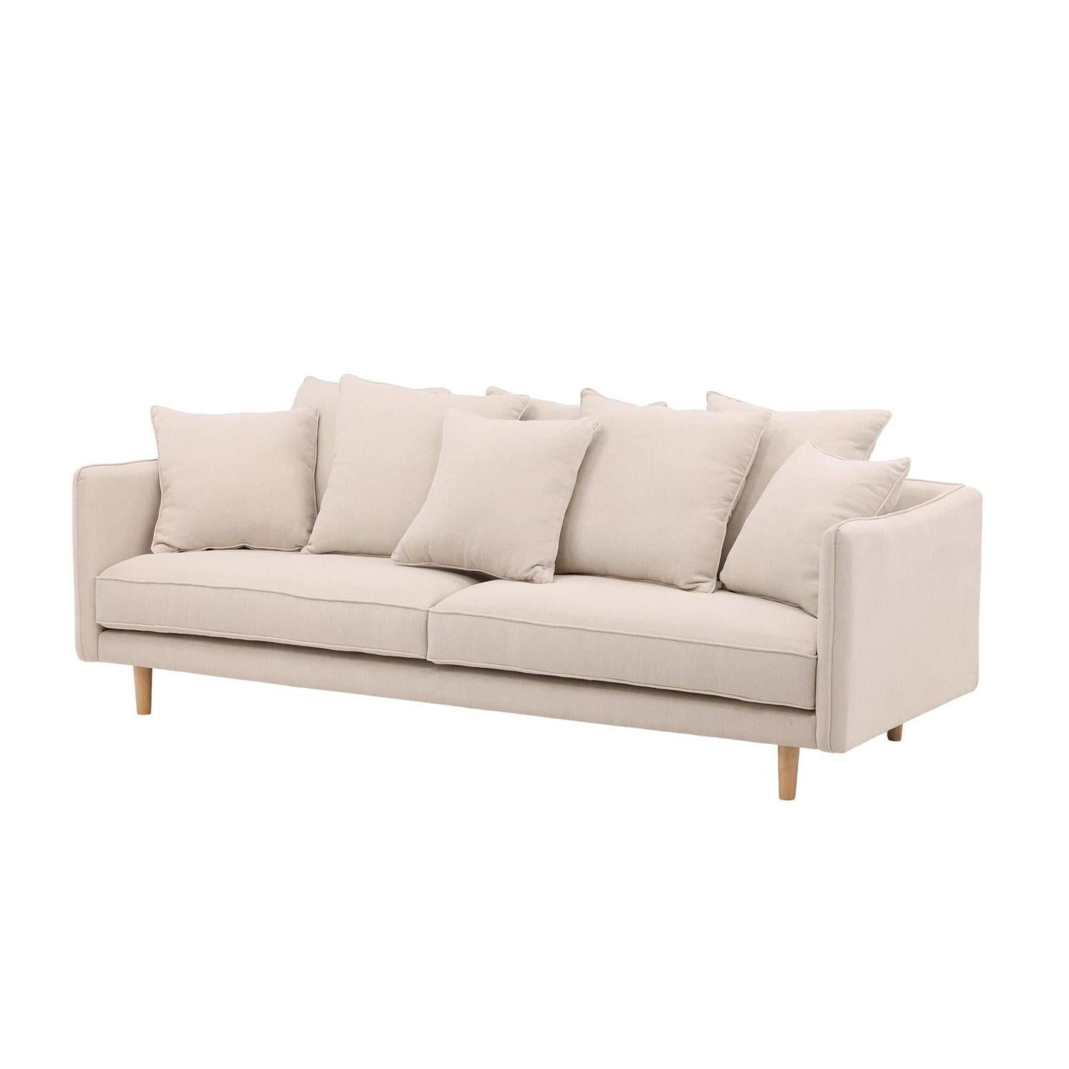 3-Sitzer Sofa Segelskären aus Leinen - Beige-3-Sitzer Sofas-Vind-le canapé