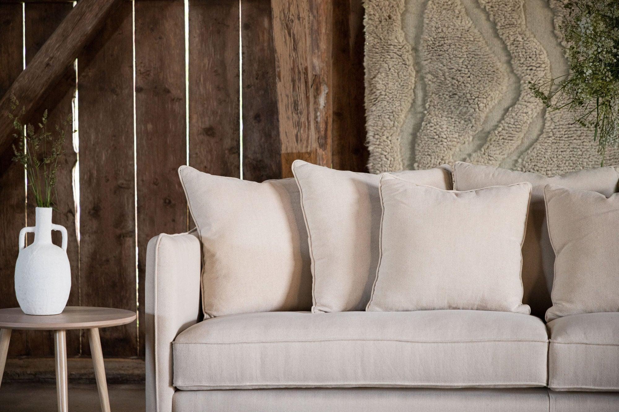 3-Sitzer Sofa Segelskären aus Leinen - Beige-3-Sitzer Sofas-Vind-le canapé