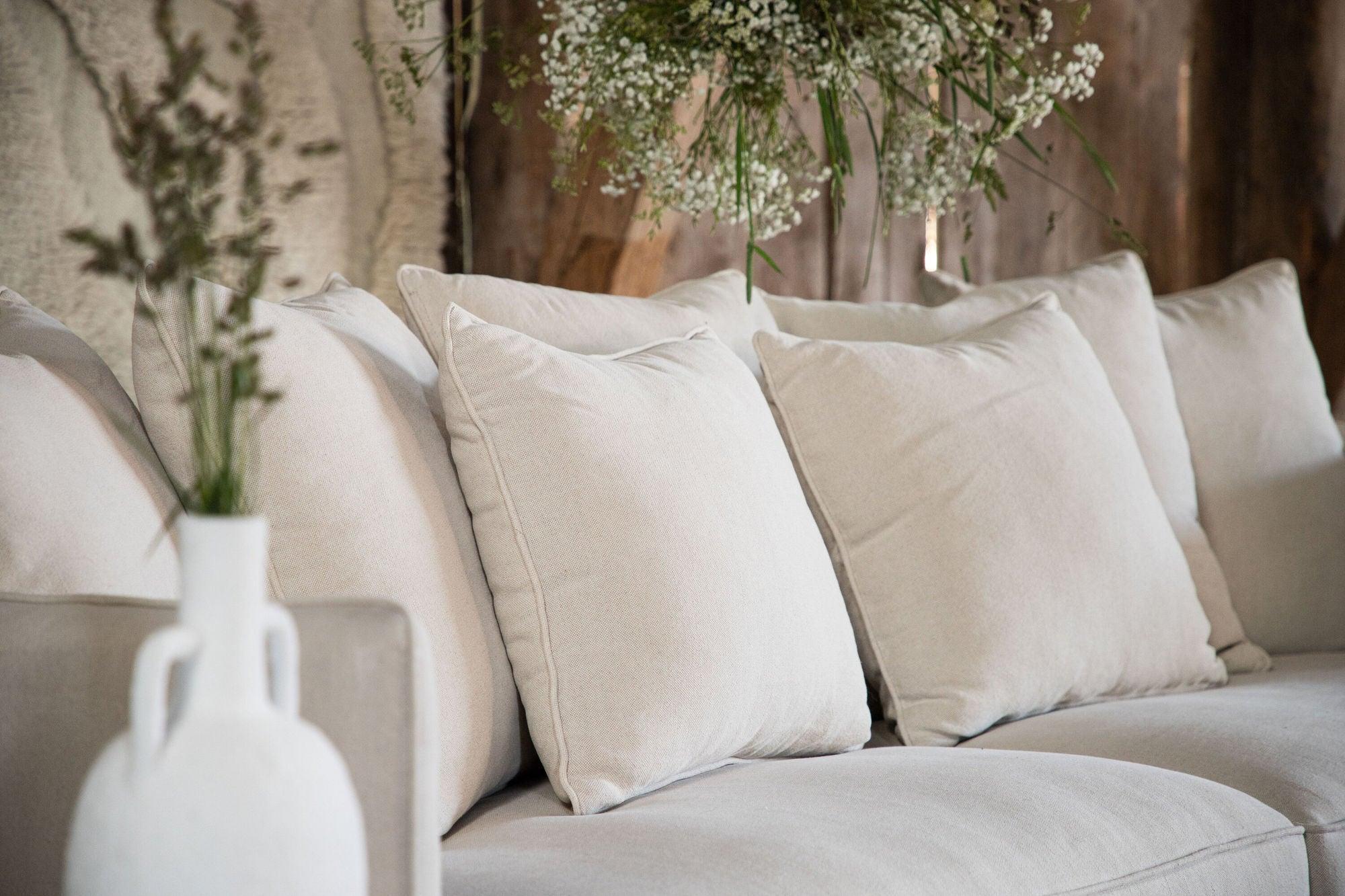 3-Sitzer Sofa Segelskären aus Leinen - Beige-3-Sitzer Sofas-Vind-le canapé
